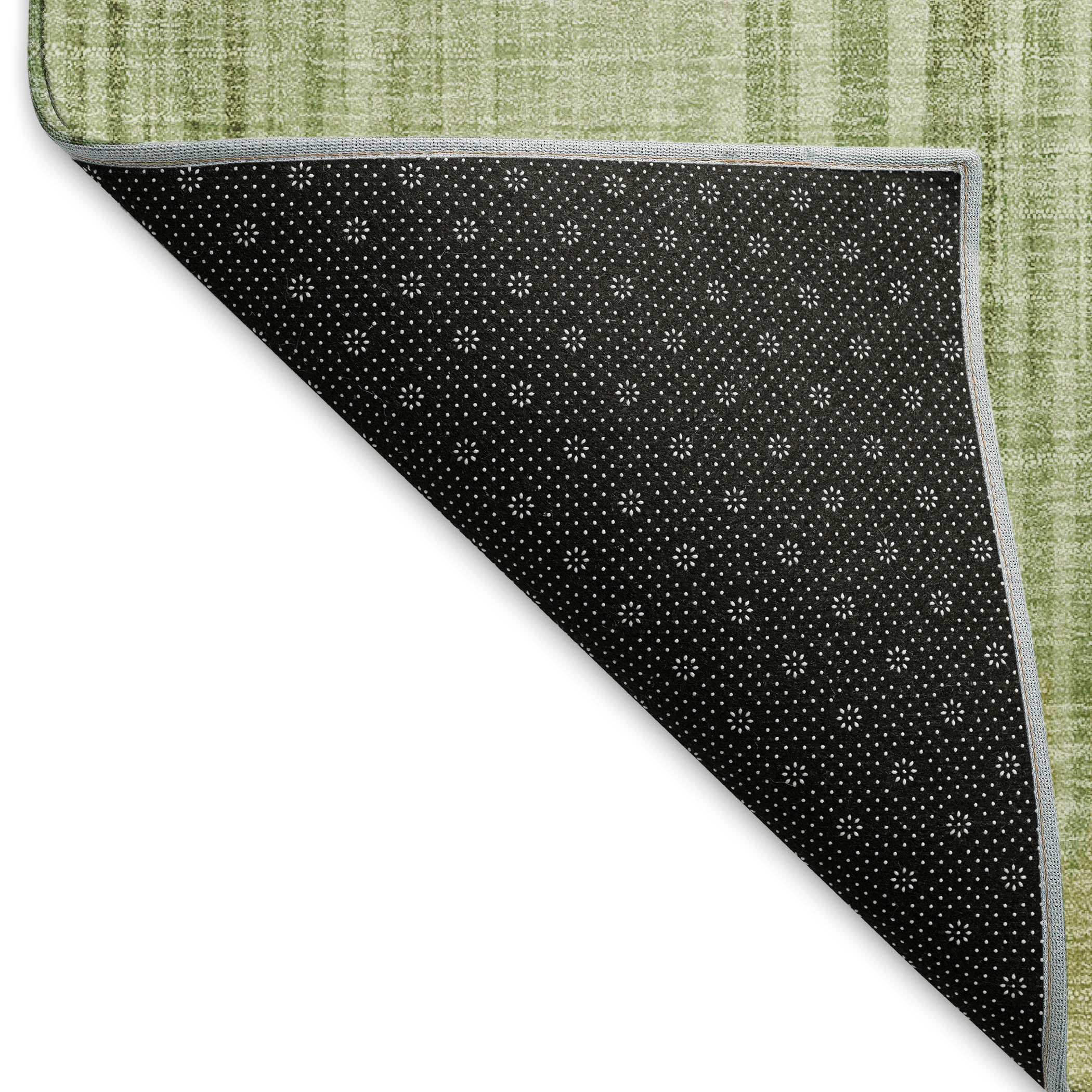 Antigua Machine Washable Transitional Aloe Green Rug 1'8" x 2'6" #shape_Rectangle