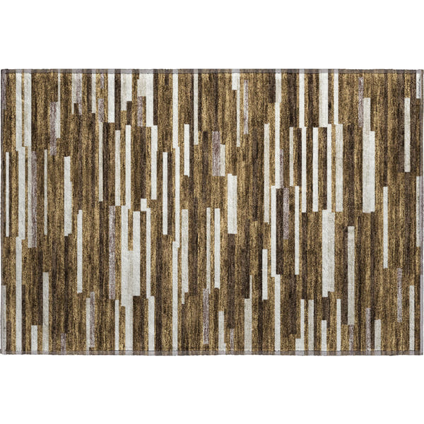Cartagena Machine Washable Transitional Brown Rug 1'8" x 2'6"