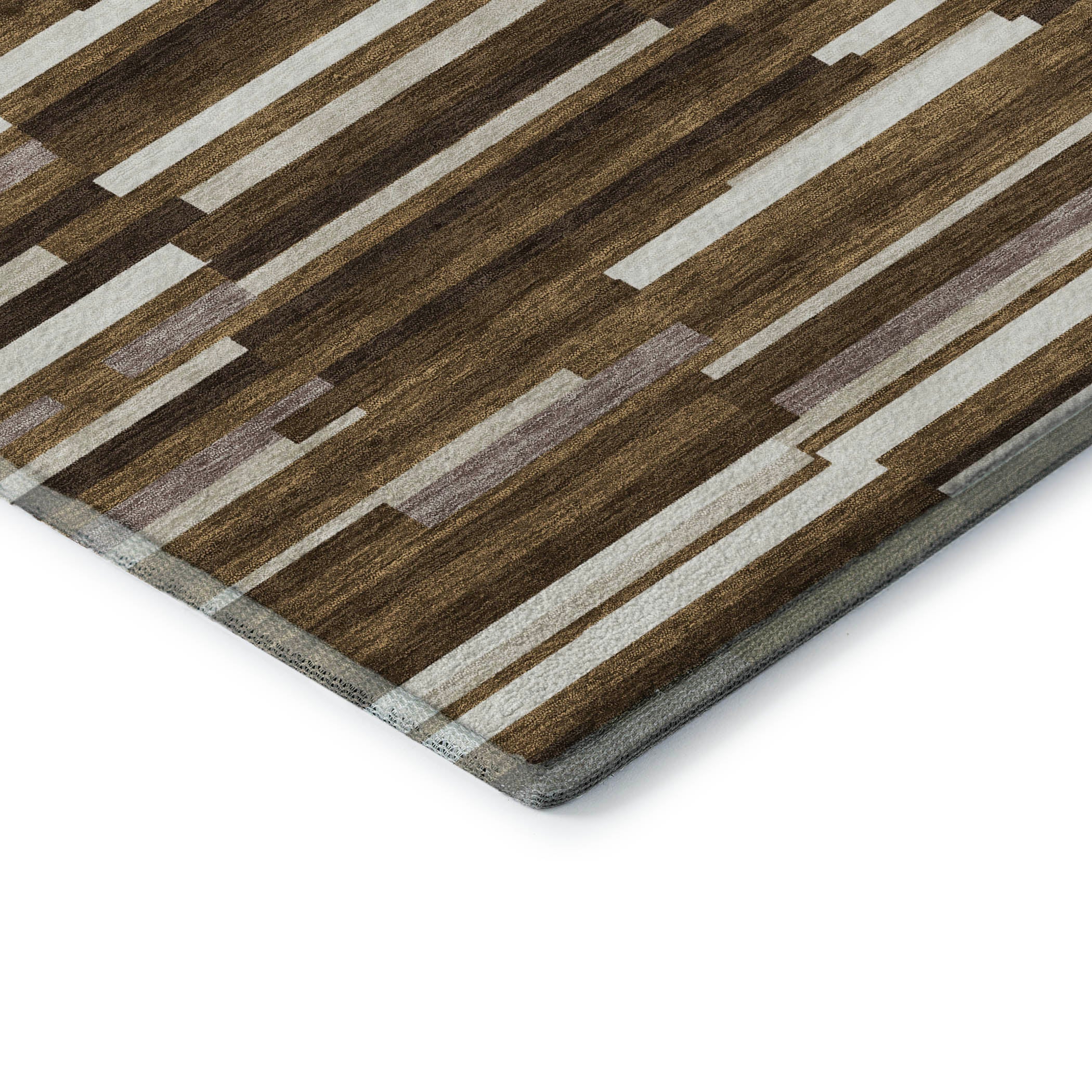Cartagena Machine Washable Transitional Brown Rug 1'8" x 2'6" #shape_Rectangle