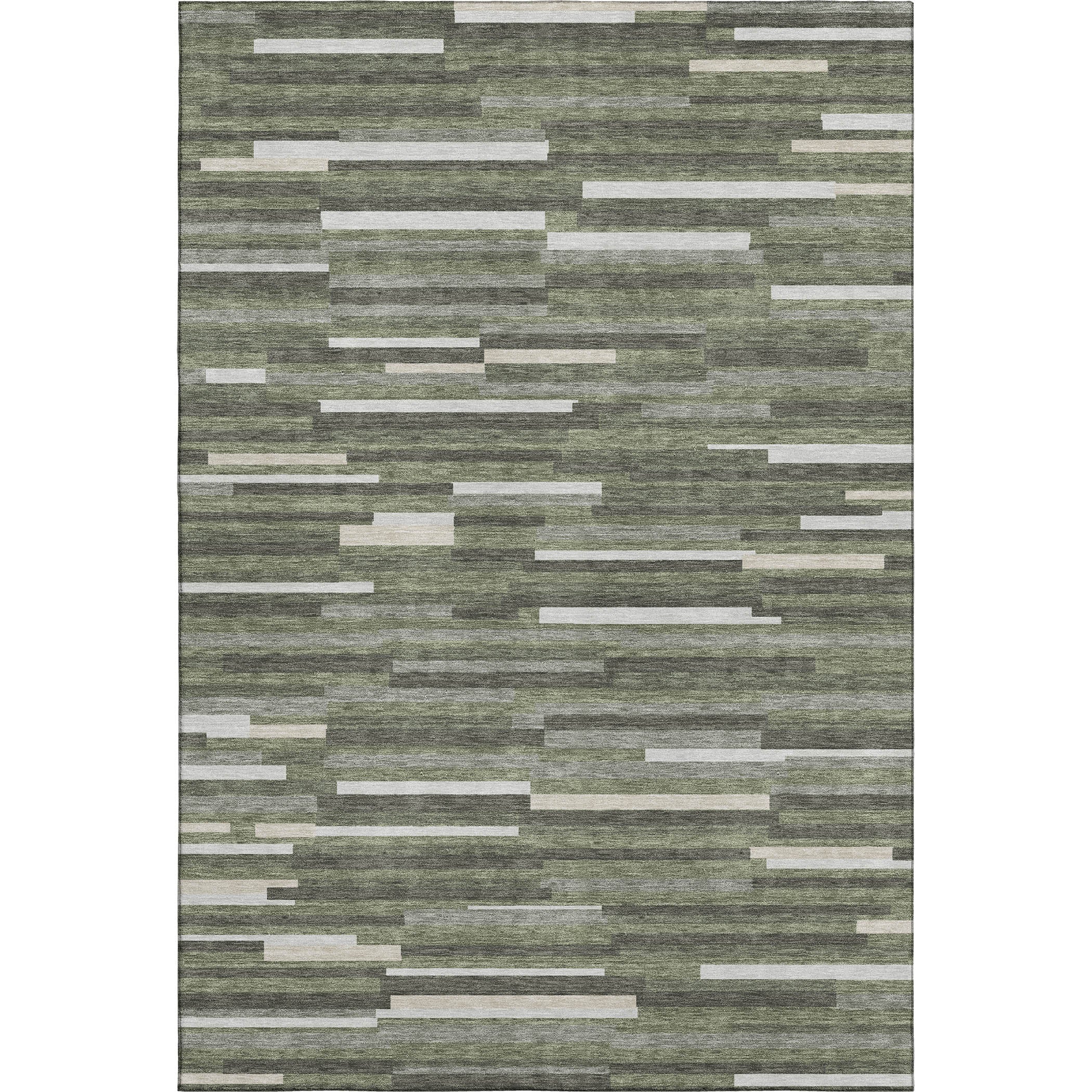 Cartagena Machine Washable Transitional Olive Green Rug 2'6" x 3'10" #shape_Rectangle