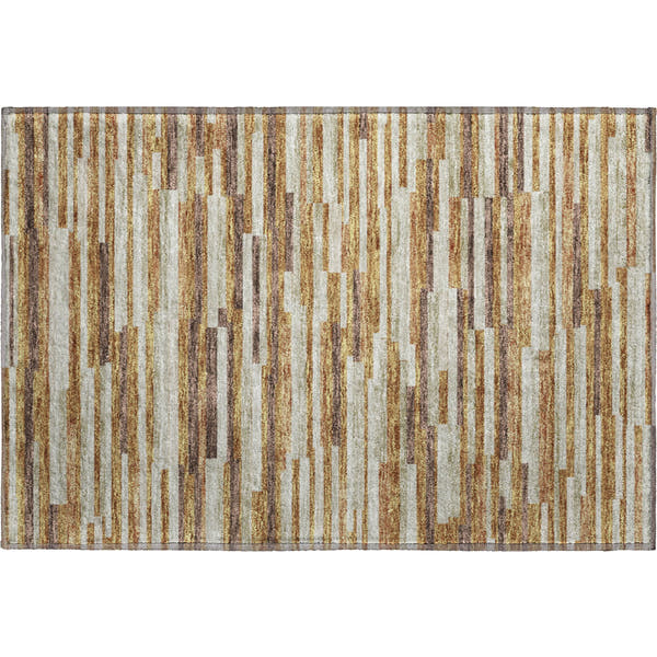 Cartagena Machine Washable Transitional Paprika Orange Rug 1'8" x 2'6"