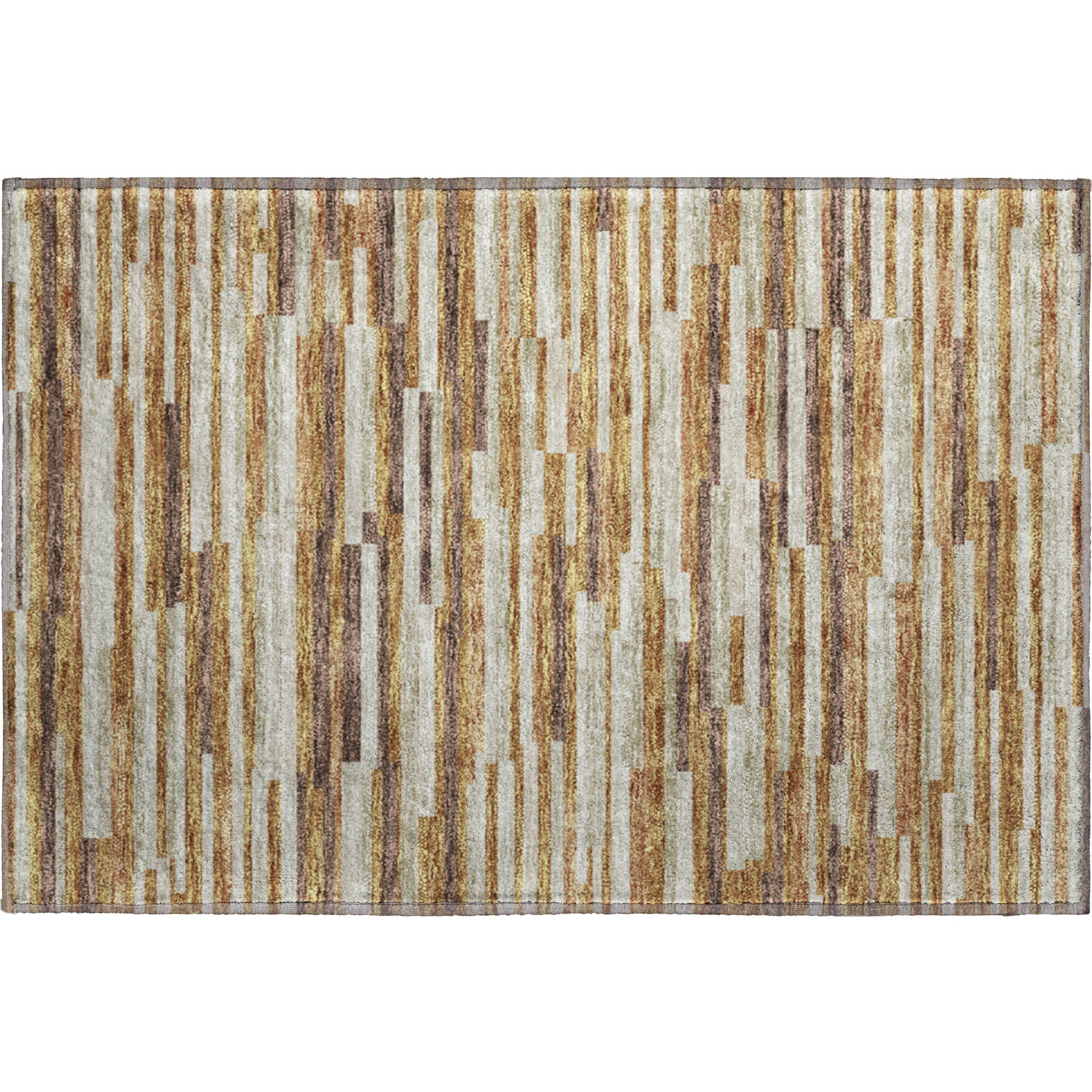 Cartagena Machine Washable Transitional Paprika Orange Rug 1'8" x 2'6" #shape_Rectangle