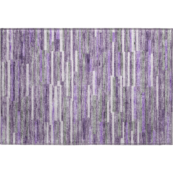 Cartagena Machine Washable Transitional Purple Rug 1'8" x 2'6"