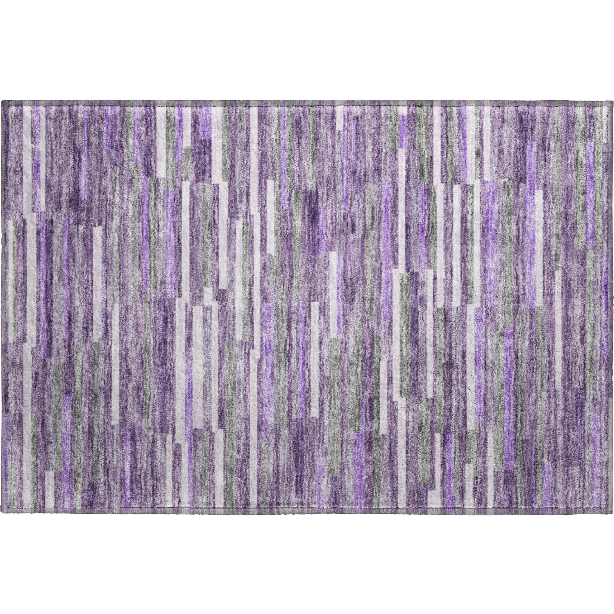 Cartagena Machine Washable Transitional Purple Rug 1'8" x 2'6" #shape_Rectangle
