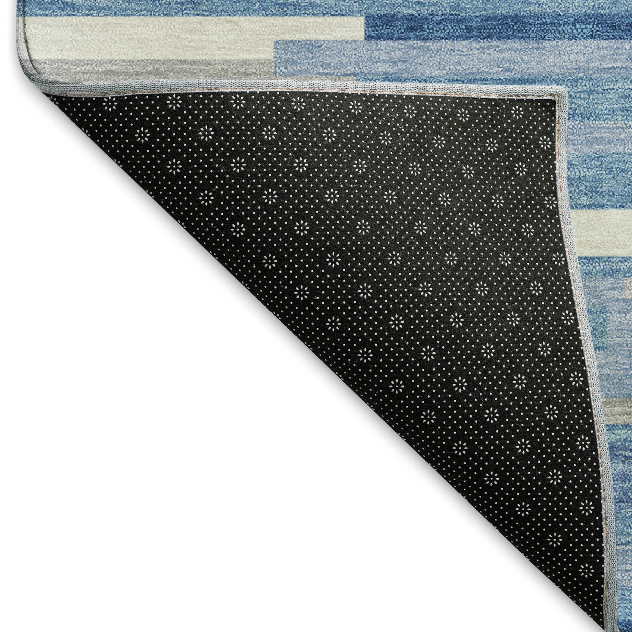 Cartagena Machine Washable Transitional Sky Blue Rug 1'8" x 2'6" #shape_Rectangle