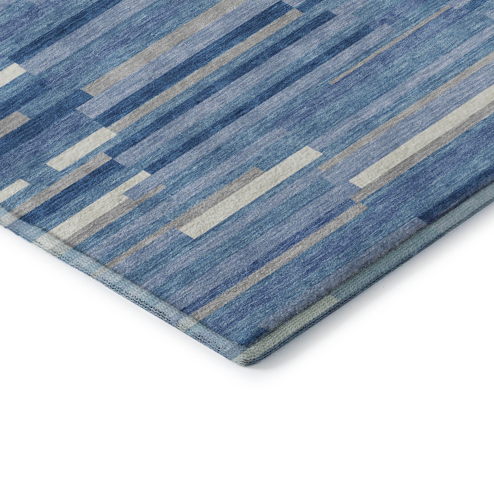 Cartagena Machine Washable Transitional Sky Blue Rug 1'8" x 2'6" #shape_Rectangle