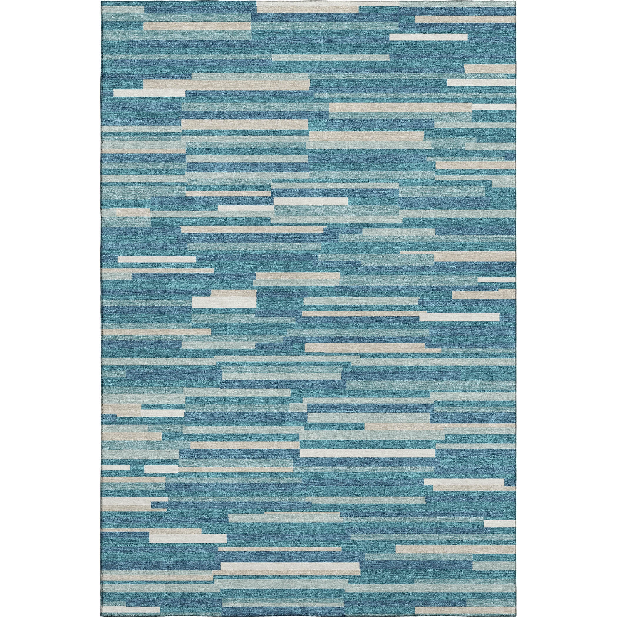 Cartagena Machine Washable Transitional Teal Rug 2'6" x 3'10" #shape_Rectangle
