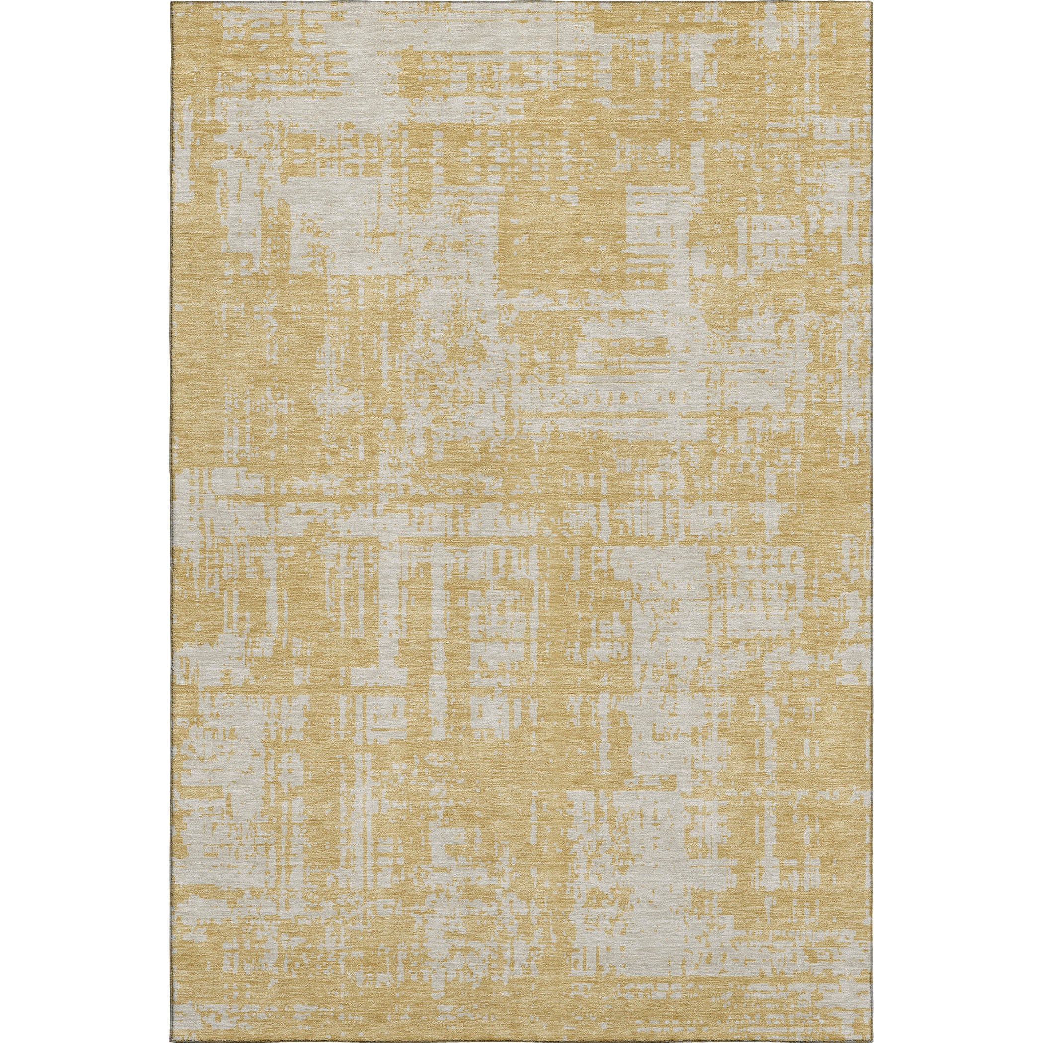 Queenstown Machine Washable Transitional Gold Rug 2'6" x 3'10" #shape_Rectangle
