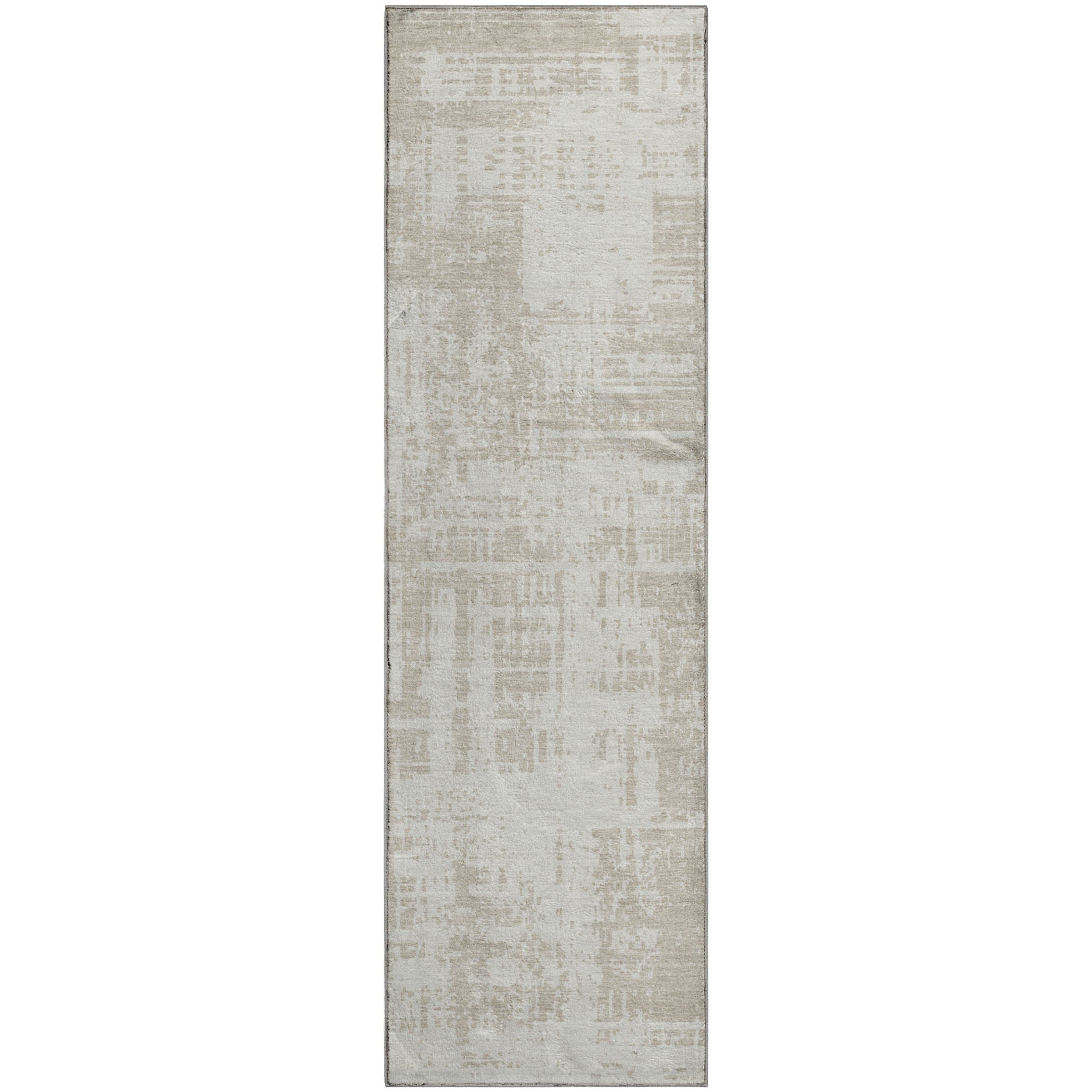 Queenstown Machine Washable Transitional Ivory Rug 2'3" x 7'6" #shape_Runner