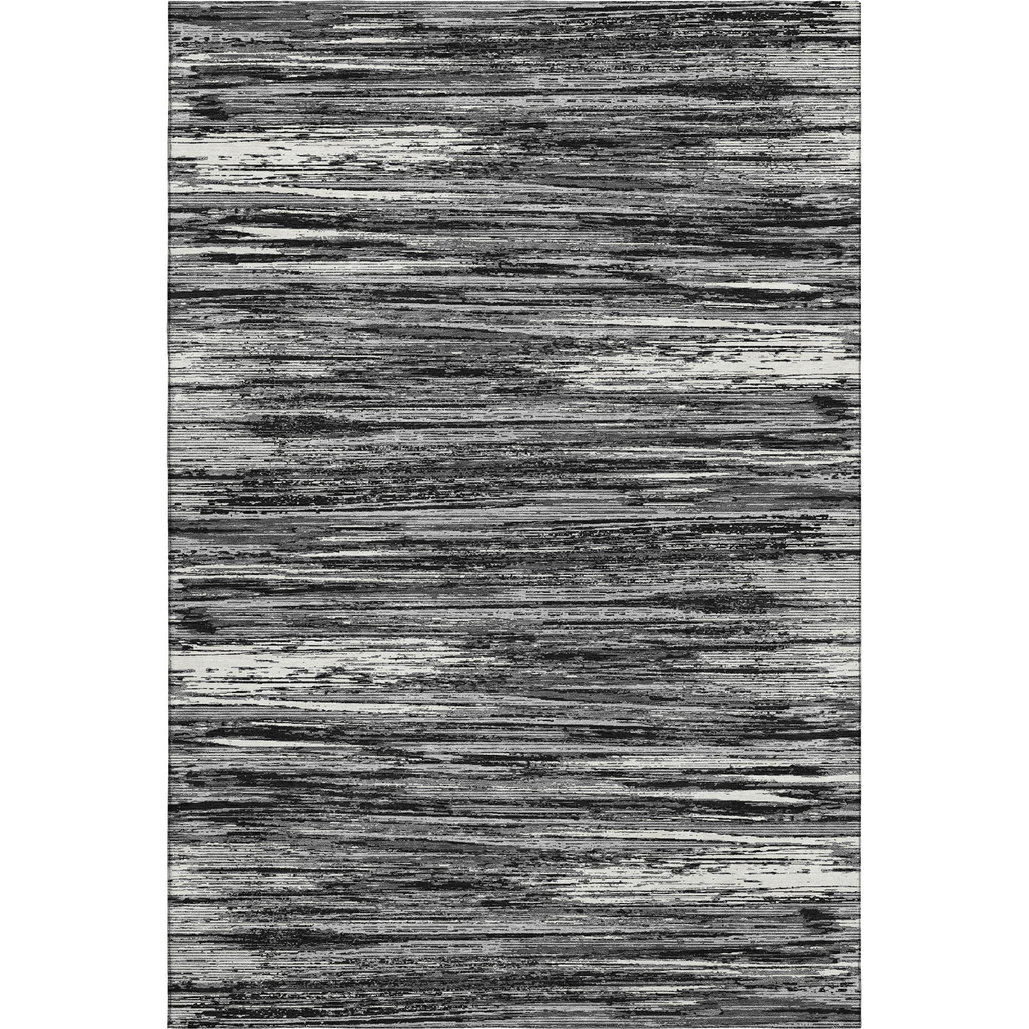 Seoul Machine Washable Transitional Black Rug 2'6" x 3'10" #shape_Rectangle