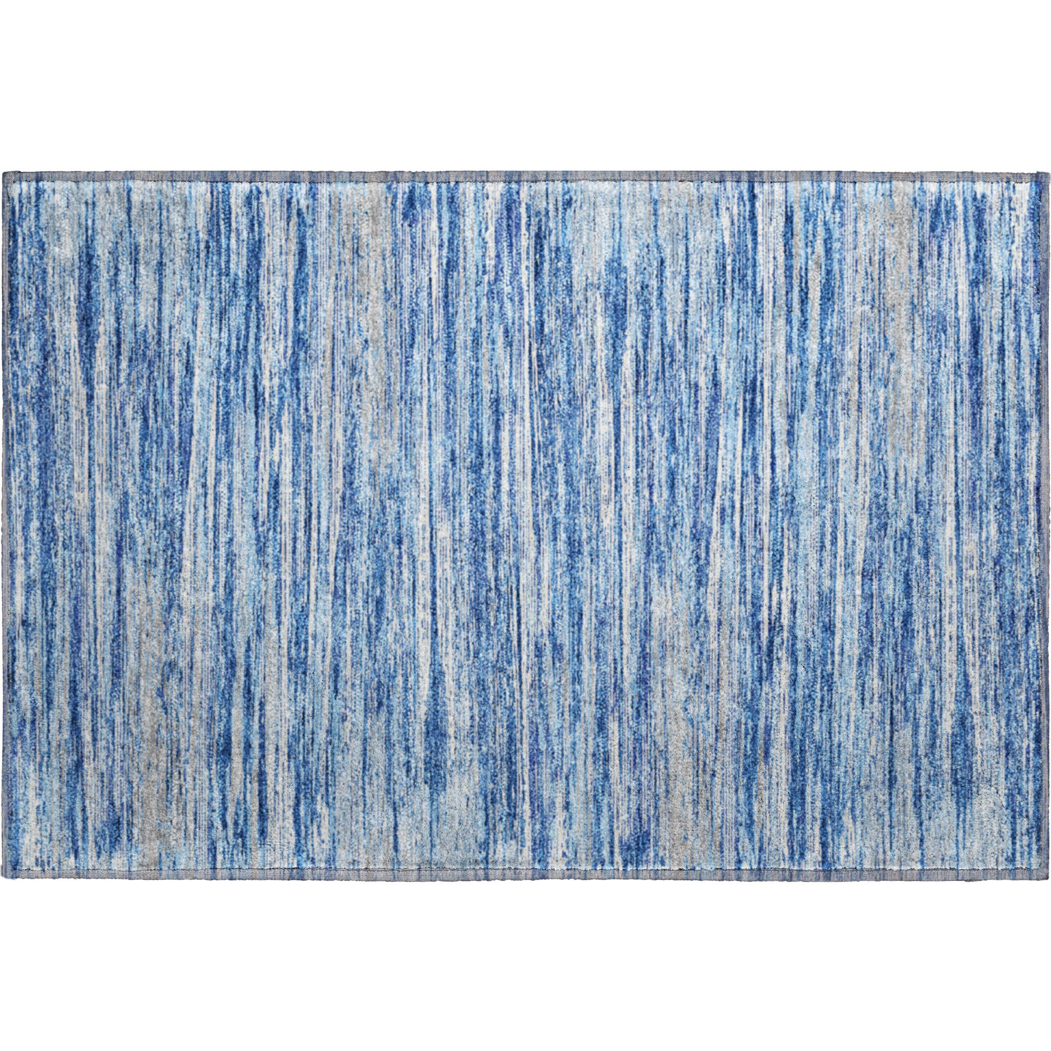Seoul Machine Washable Transitional Blue Rug 1'8" x 2'6" #shape_Rectangle