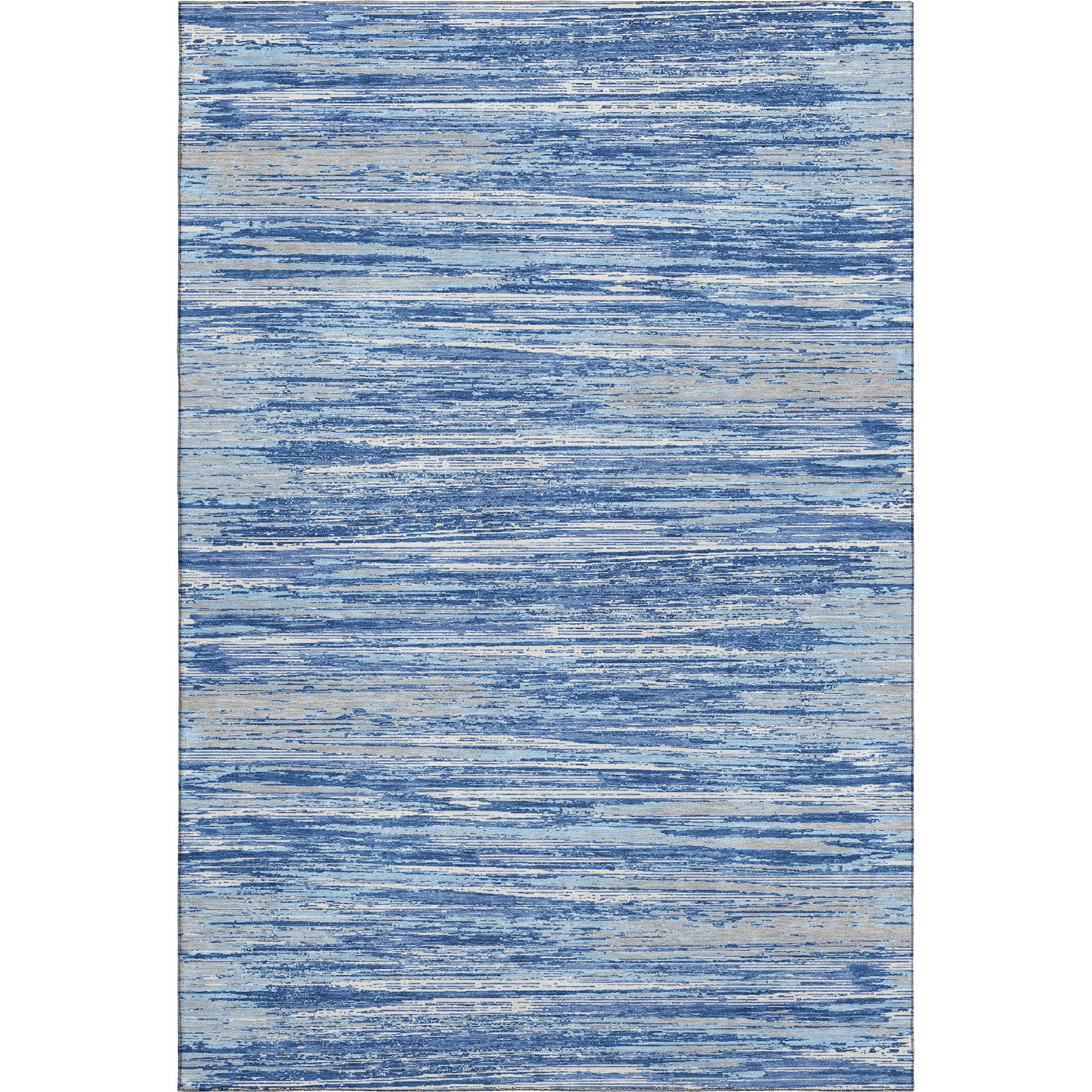Seoul Machine Washable Transitional Blue Rug 2'6" x 3'10" #shape_Rectangle