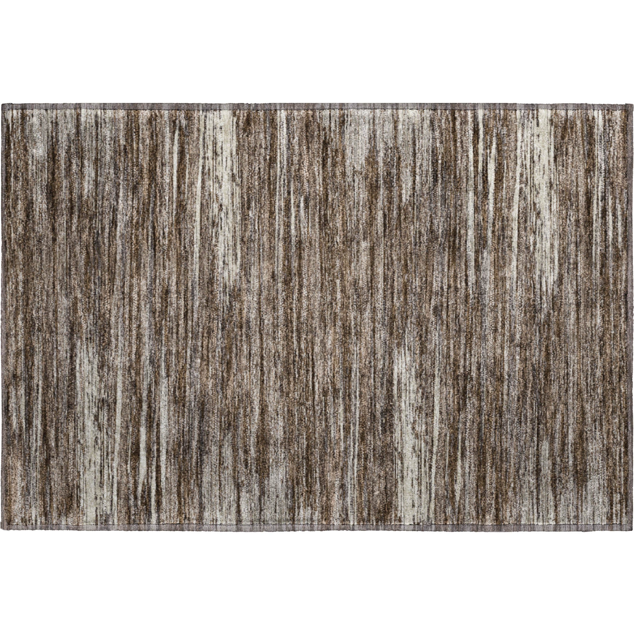 Seoul Machine Washable Transitional Brown Rug 1'8" x 2'6" #shape_Rectangle