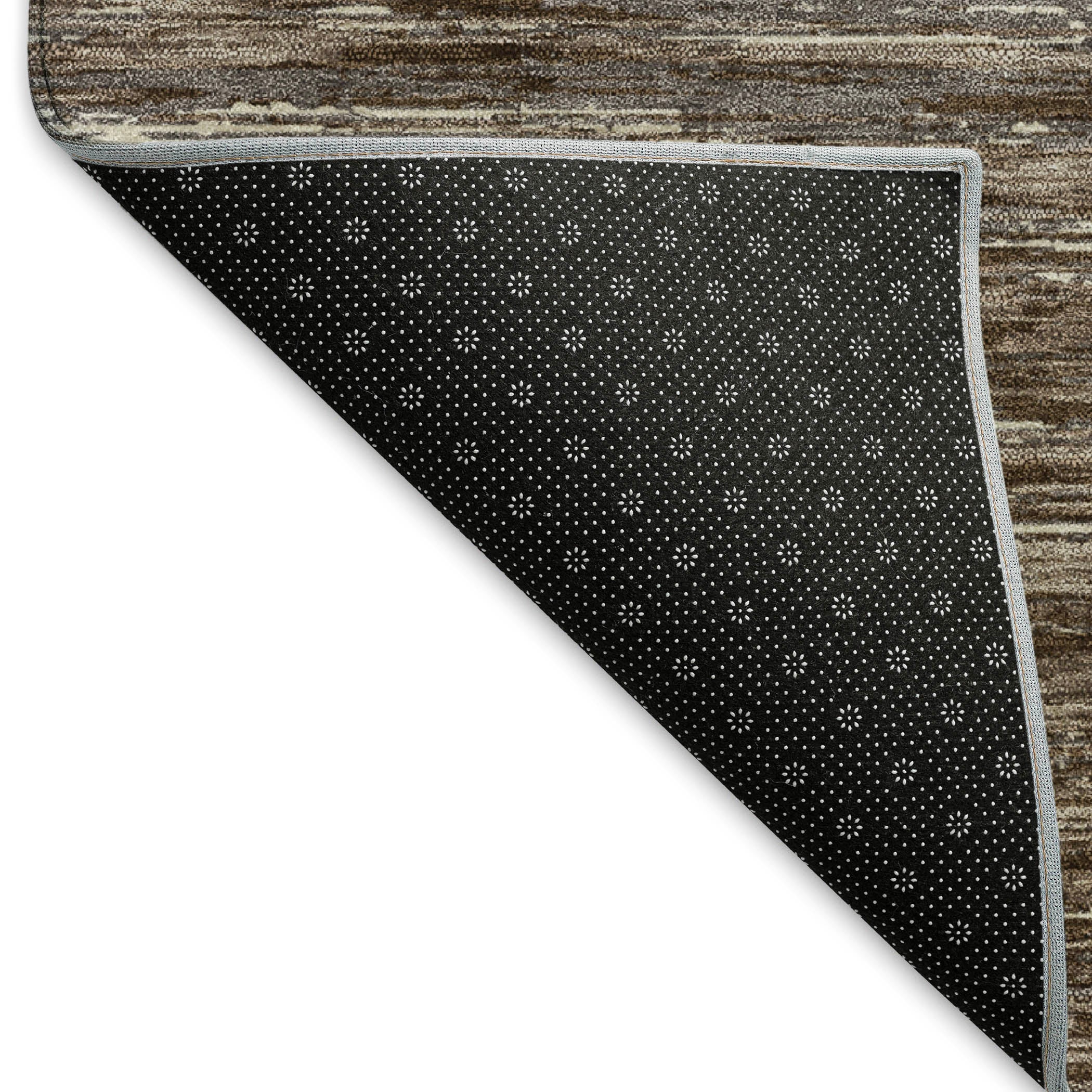 Seoul Machine Washable Transitional Brown Rug 1'8" x 2'6" #shape_Rectangle