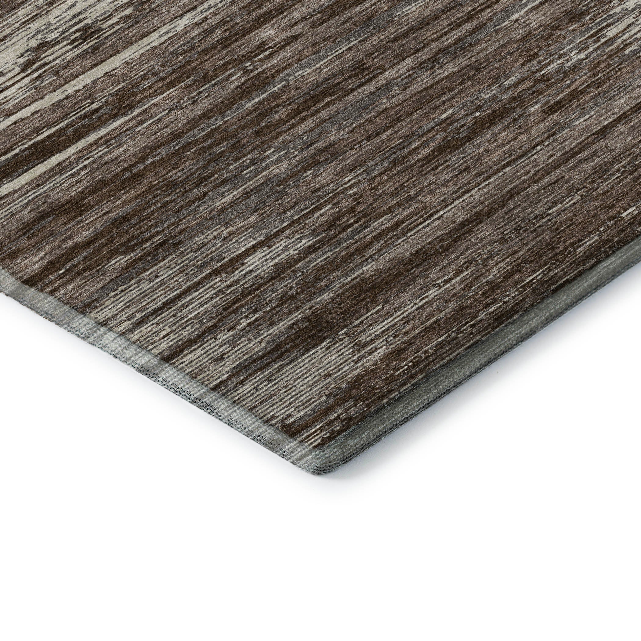 Seoul Machine Washable Transitional Brown Rug 1'8" x 2'6" #shape_Rectangle