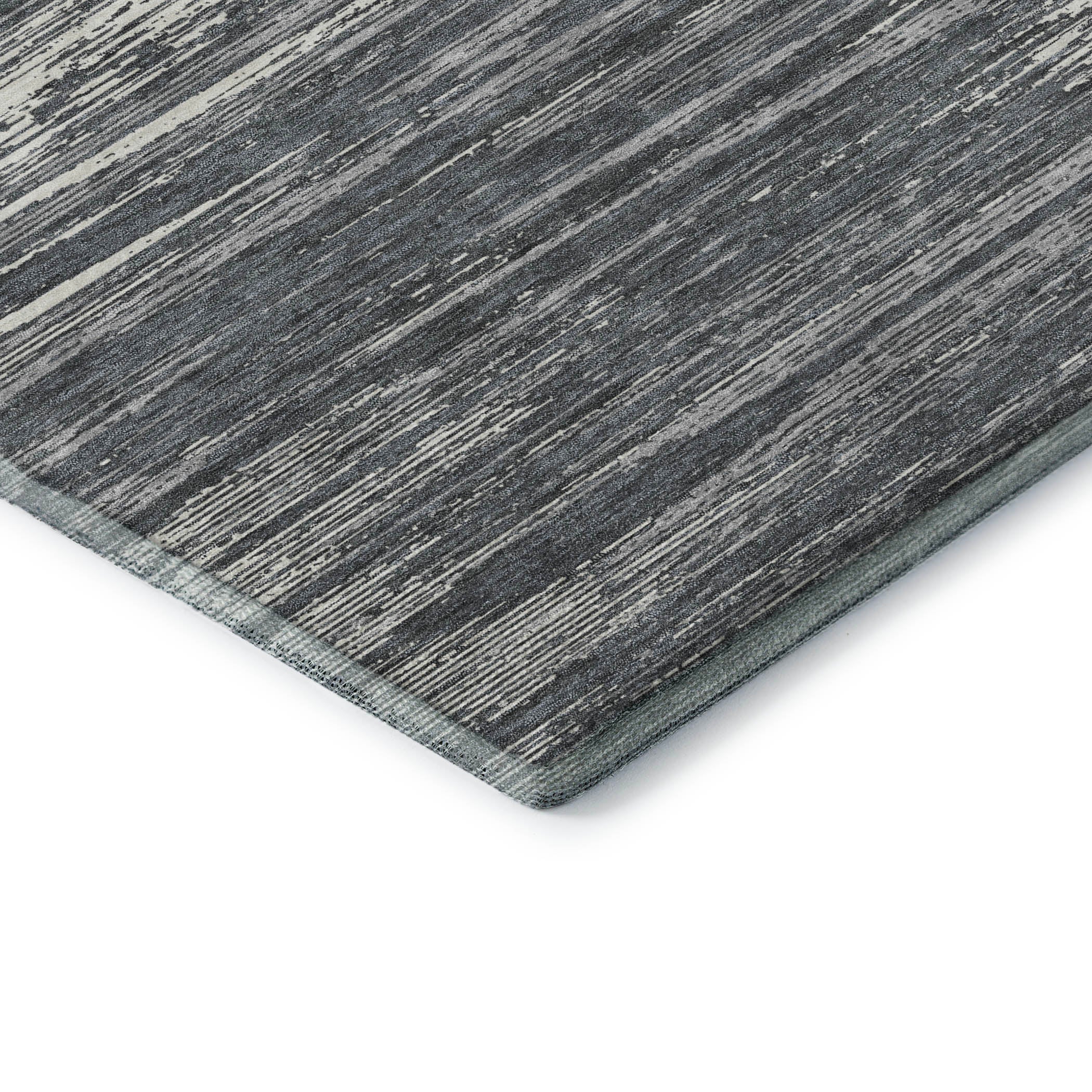 Seoul Machine Washable Transitional Gray Rug 1'8" x 2'6" #shape_Rectangle