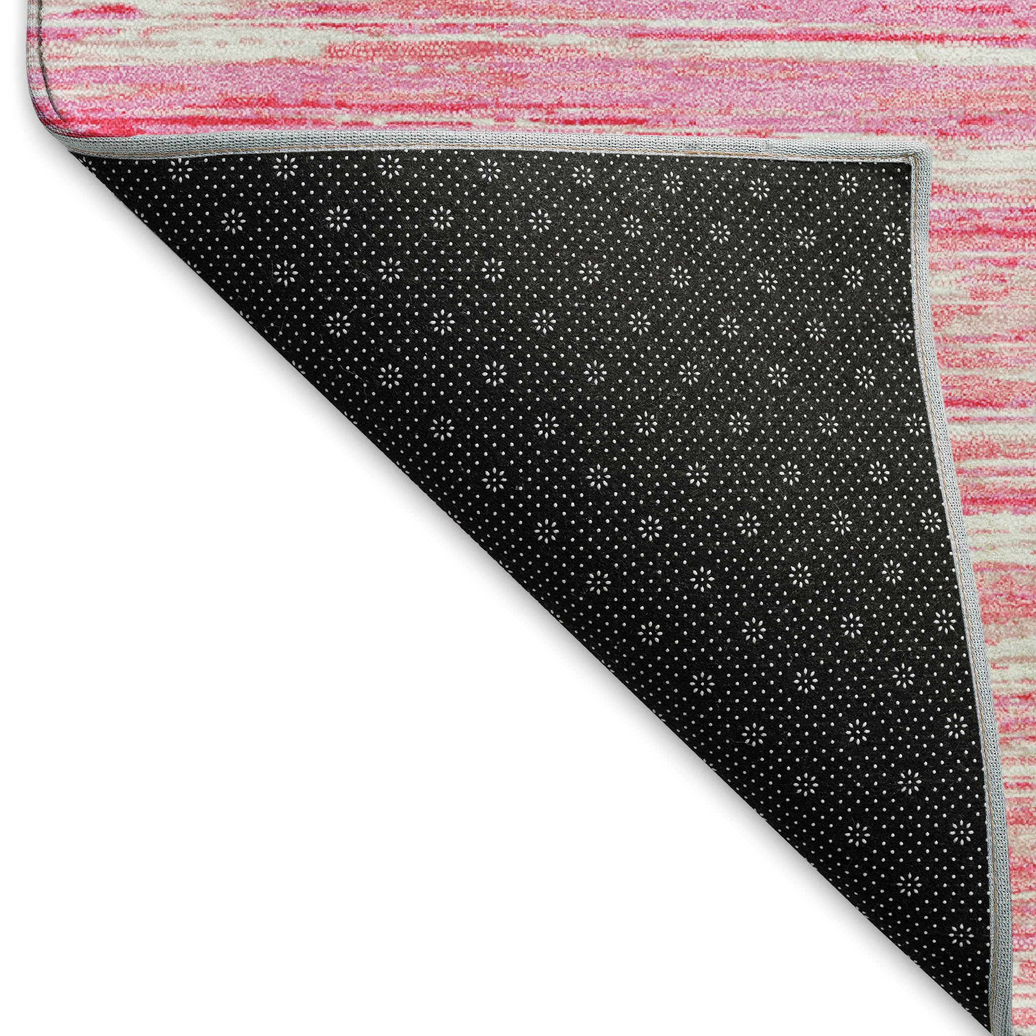 Seoul Machine Washable Transitional Pink Rug 1'8" x 2'6" #shape_Rectangle