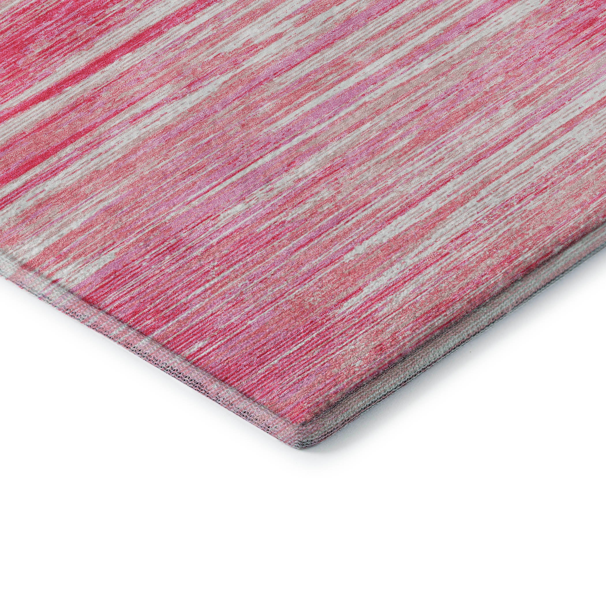 Seoul Machine Washable Transitional Pink Rug 1'8" x 2'6" #shape_Rectangle