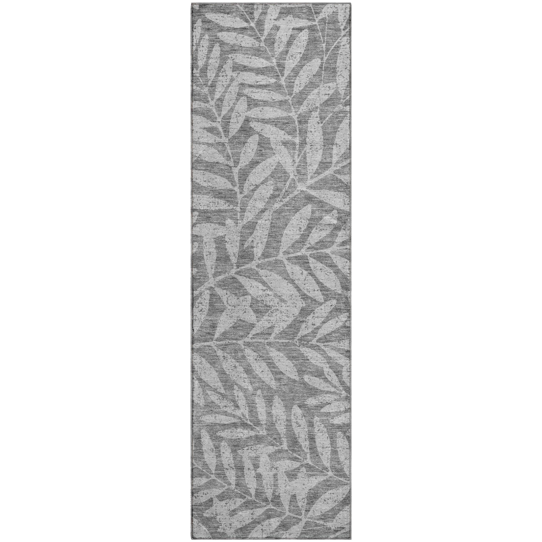 Lima Machine Washable Transitional Gray Rug 2'3" x 7'6" #shape_Runner