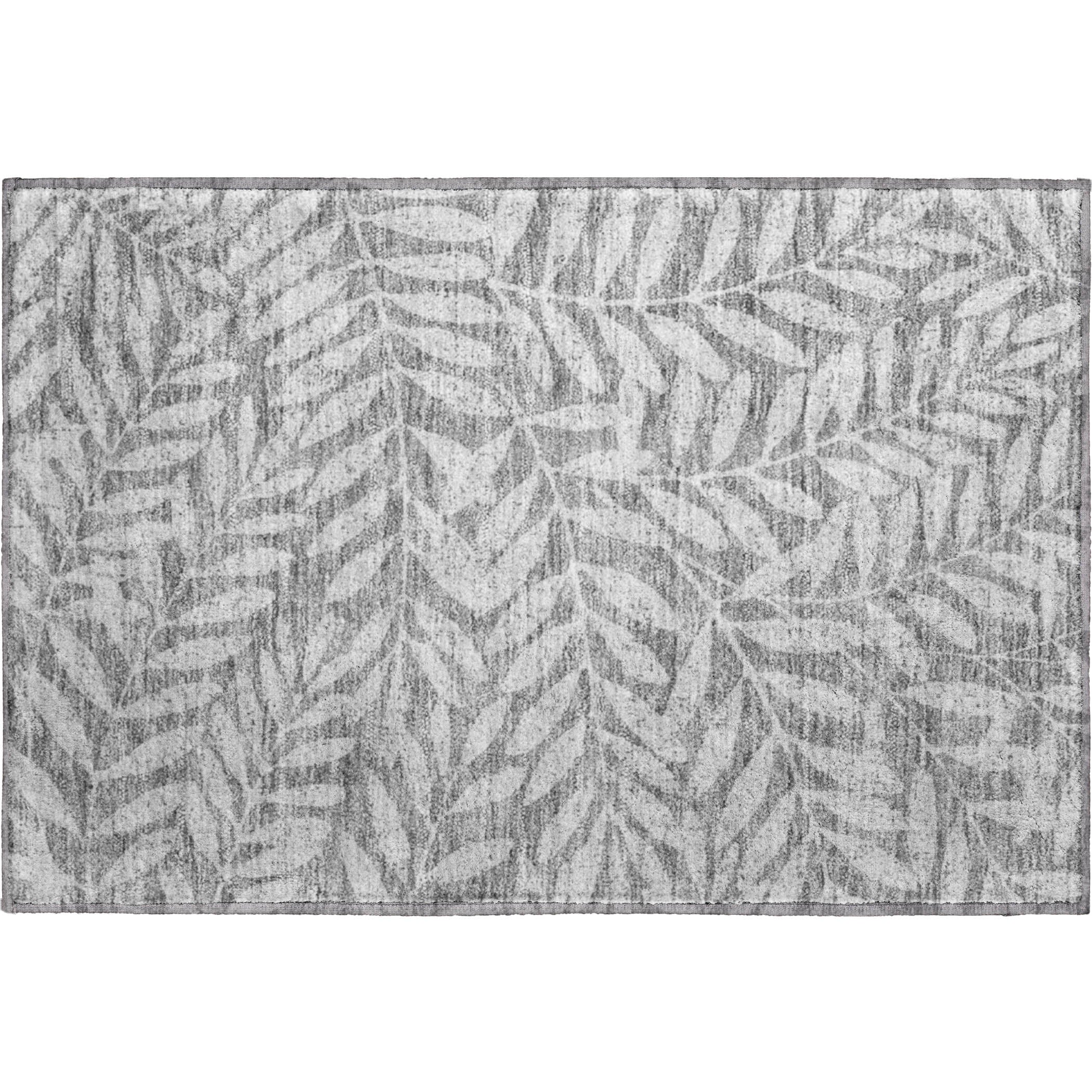 Lima Machine Washable Transitional Gray Rug 1'8" x 2'6" #shape_Rectangle