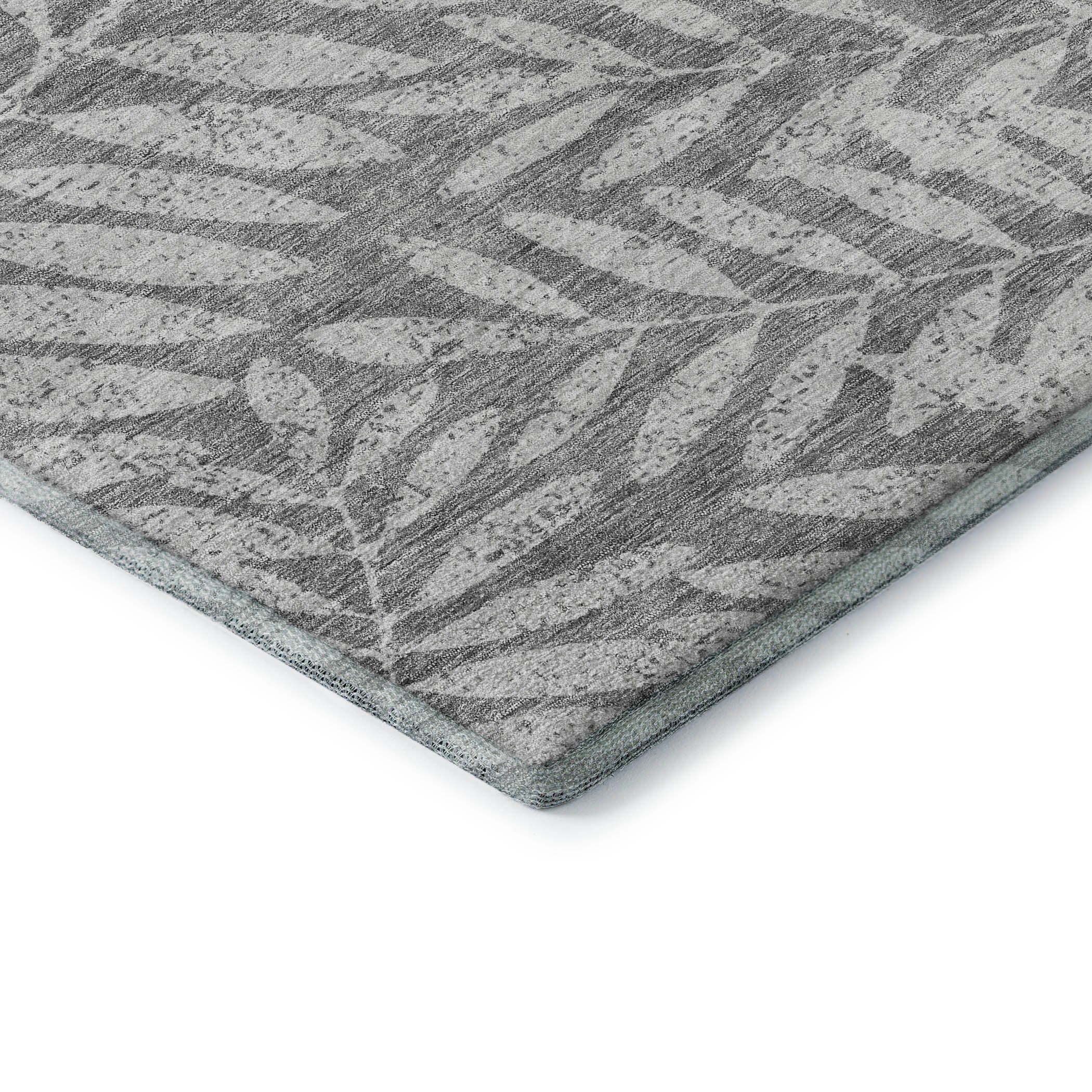 Lima Machine Washable Transitional Gray Rug 1'8" x 2'6" #shape_Rectangle