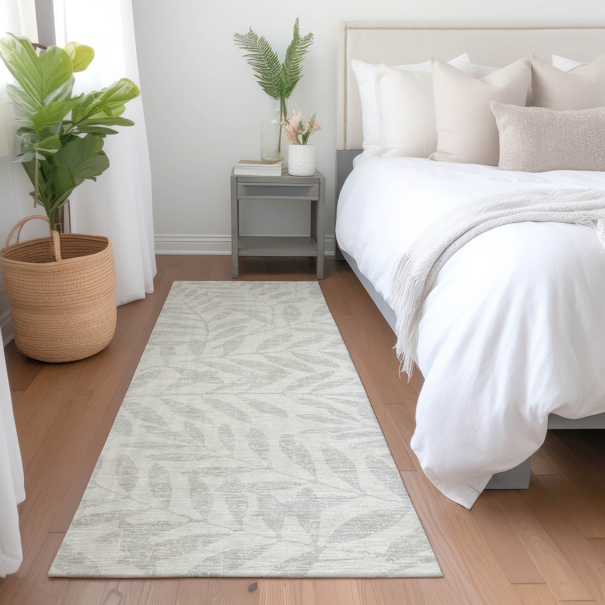 Lima Machine Washable Transitional Ivory Rug 2'3" x 7'6" #shape_Runner