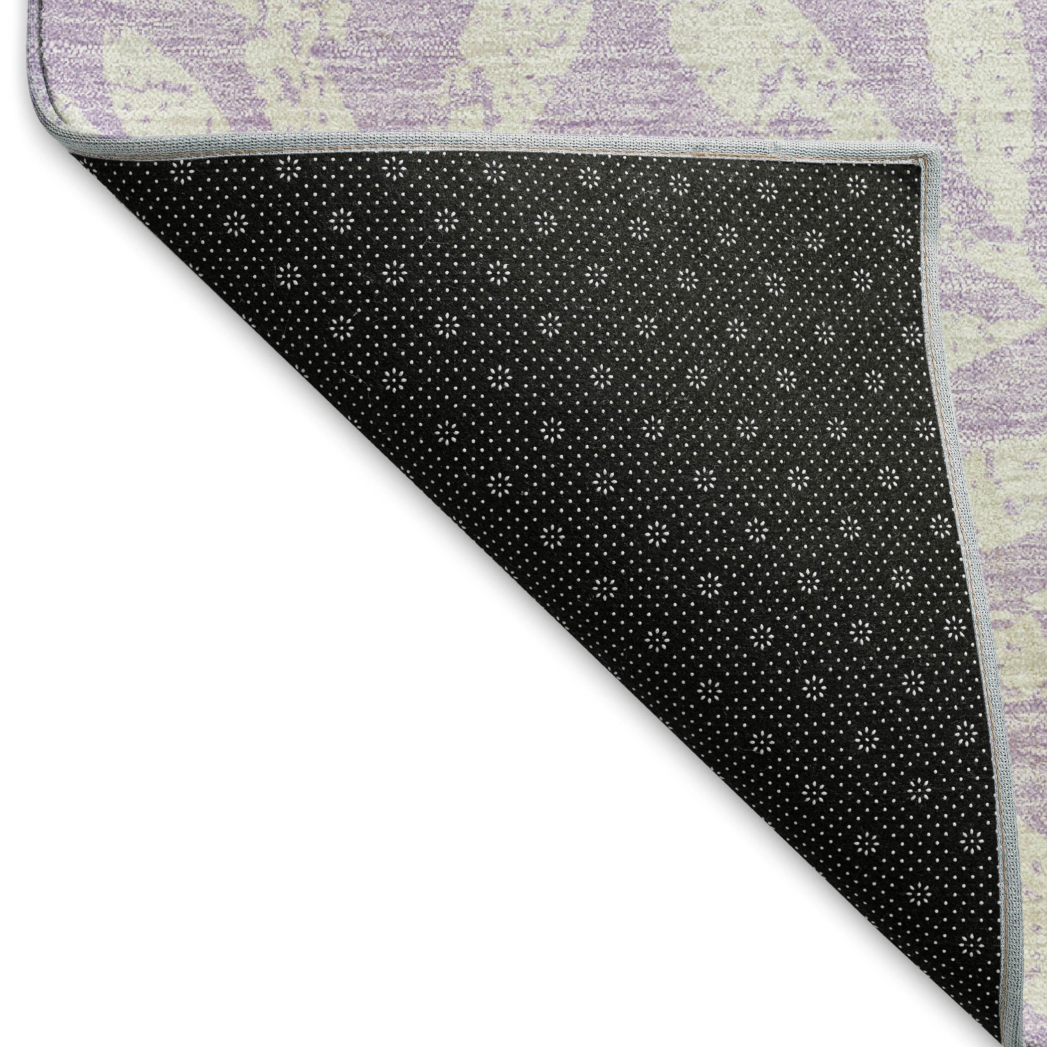 Lima Machine Washable Transitional Lavender Purple Rug 1'8" x 2'6" #shape_Rectangle