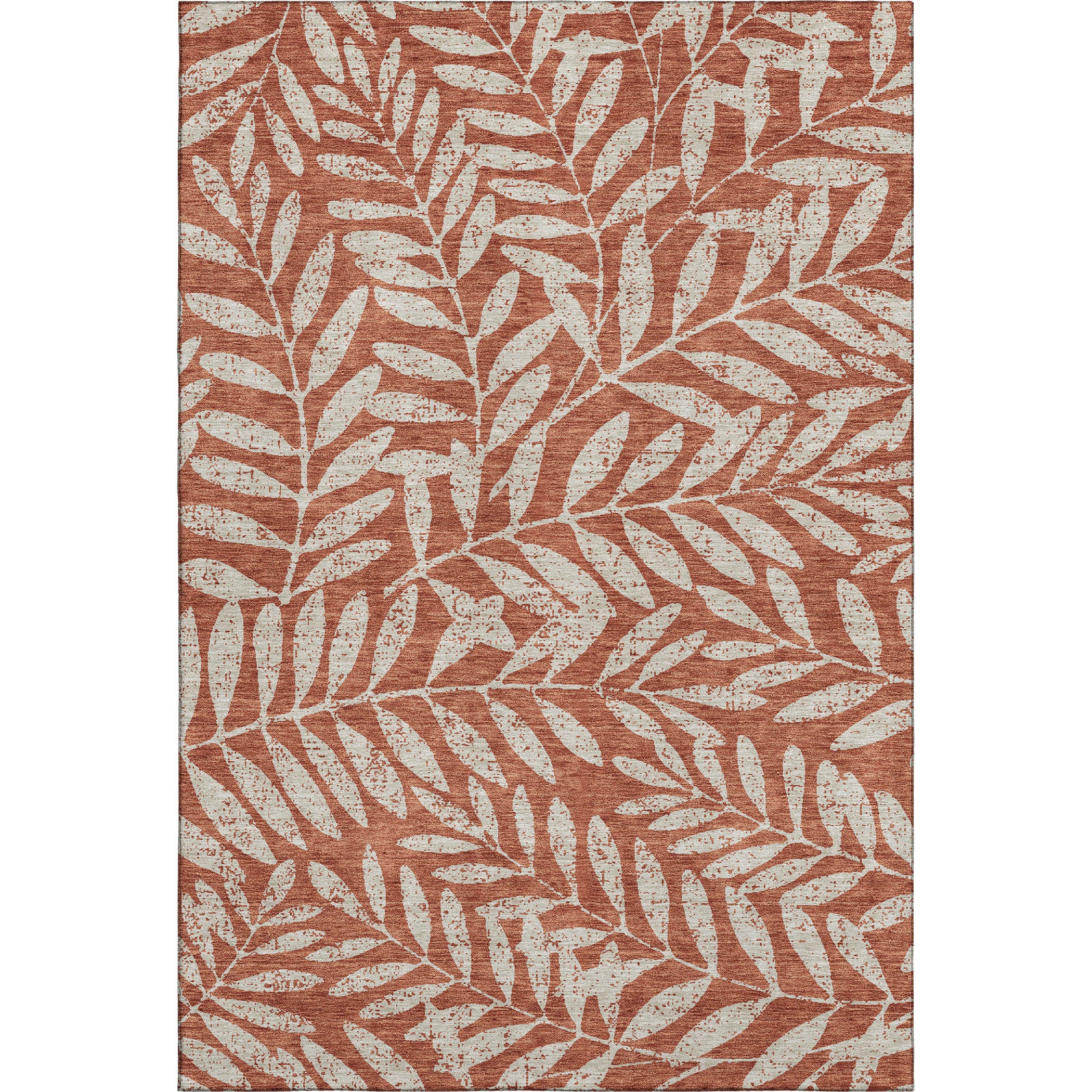 Lima Machine Washable Transitional Paprika Orange Rug 2'6" x 3'10" #shape_Rectangle