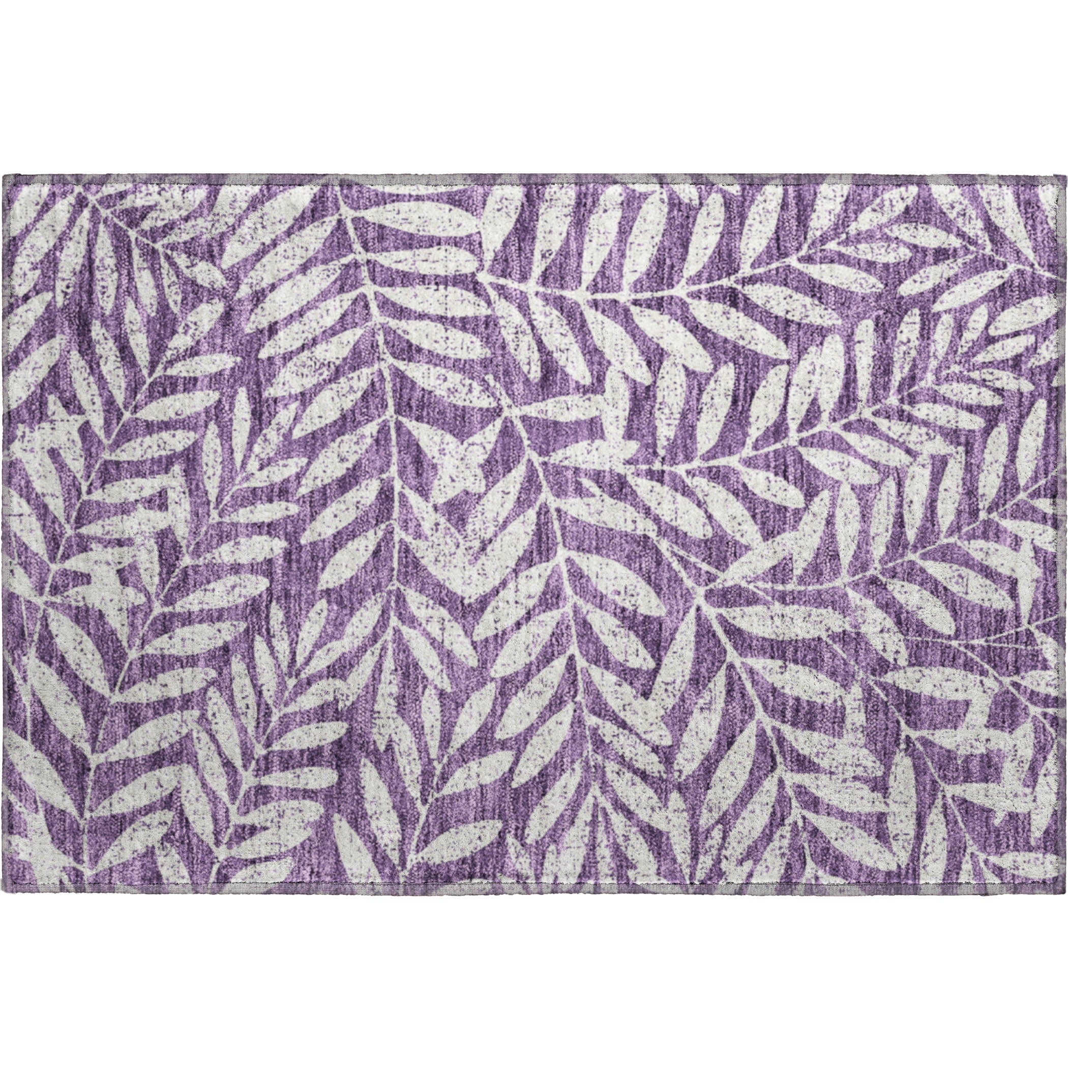 Lima Machine Washable Transitional Purple Rug 1'8" x 2'6" #shape_Rectangle