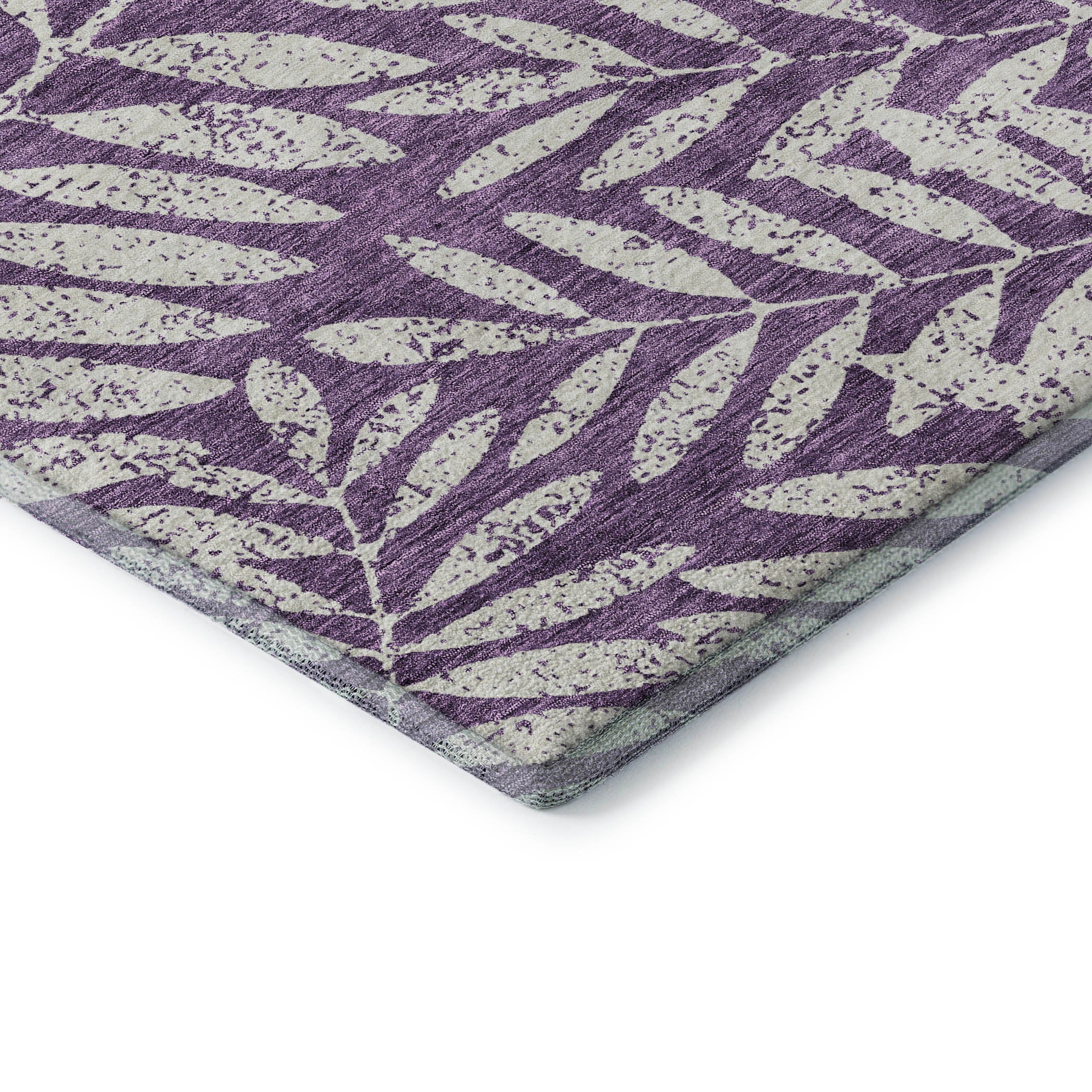 Lima Machine Washable Transitional Purple Rug 1'8" x 2'6" #shape_Rectangle