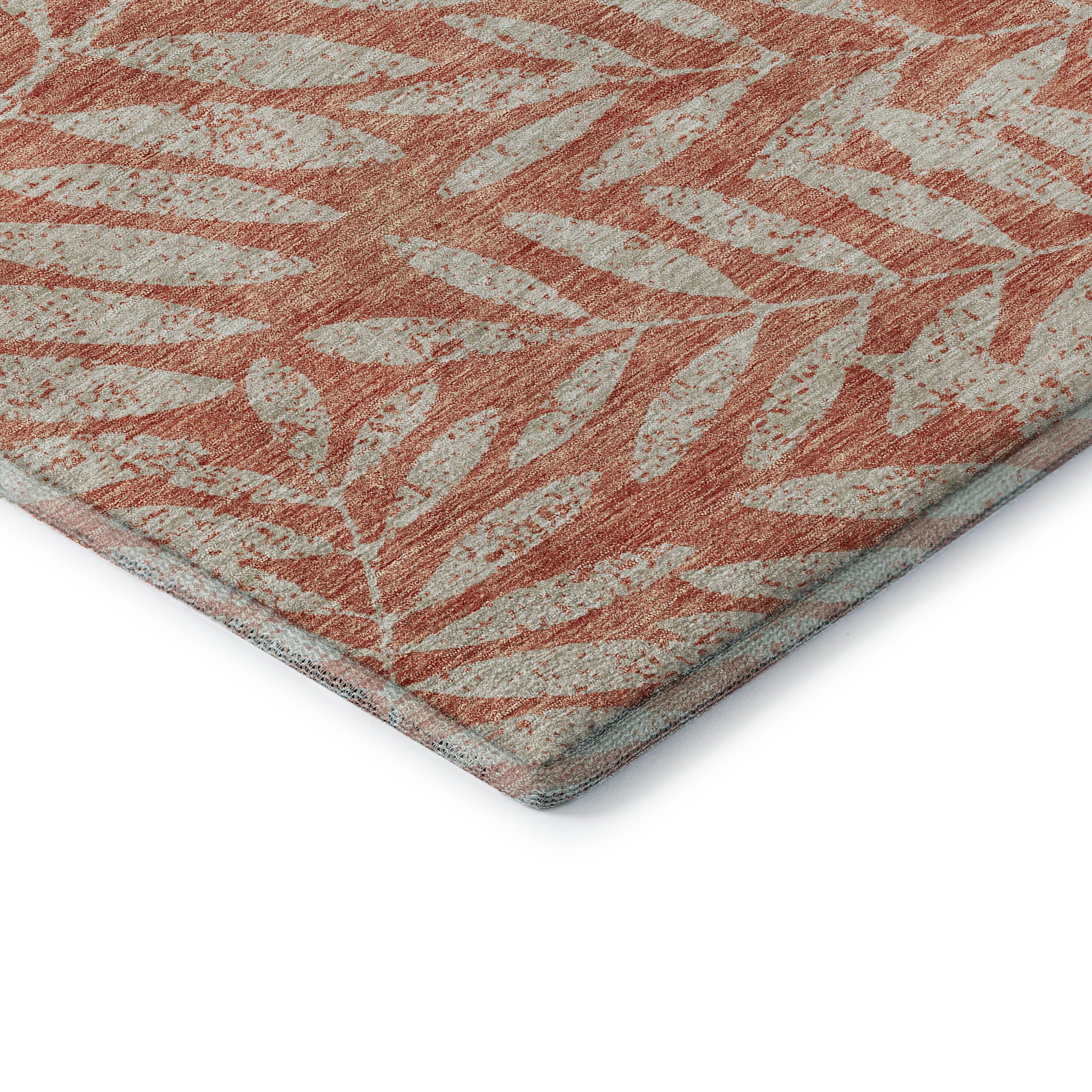 Lima Machine Washable Transitional Salmon Orange Rug 1'8" x 2'6" #shape_Rectangle