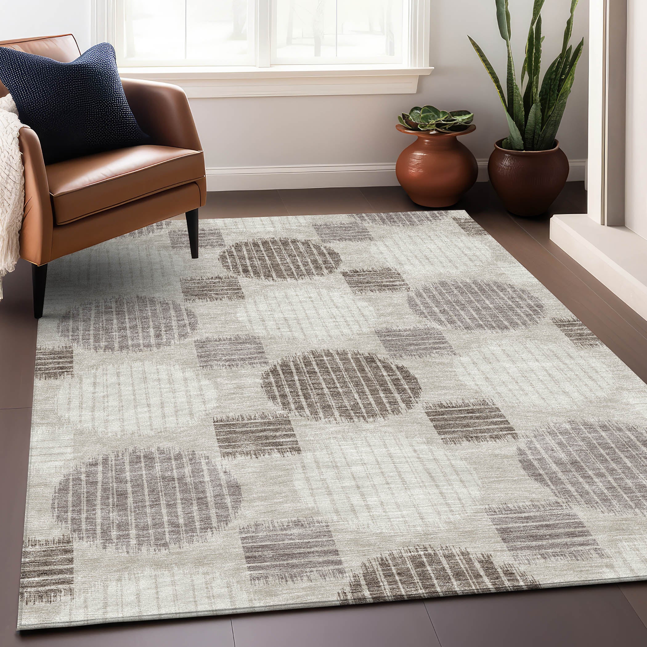 Jaipur Machine Washable Transitional Beige Brown Rug 2'6" x 3'10" #shape_Rectangle