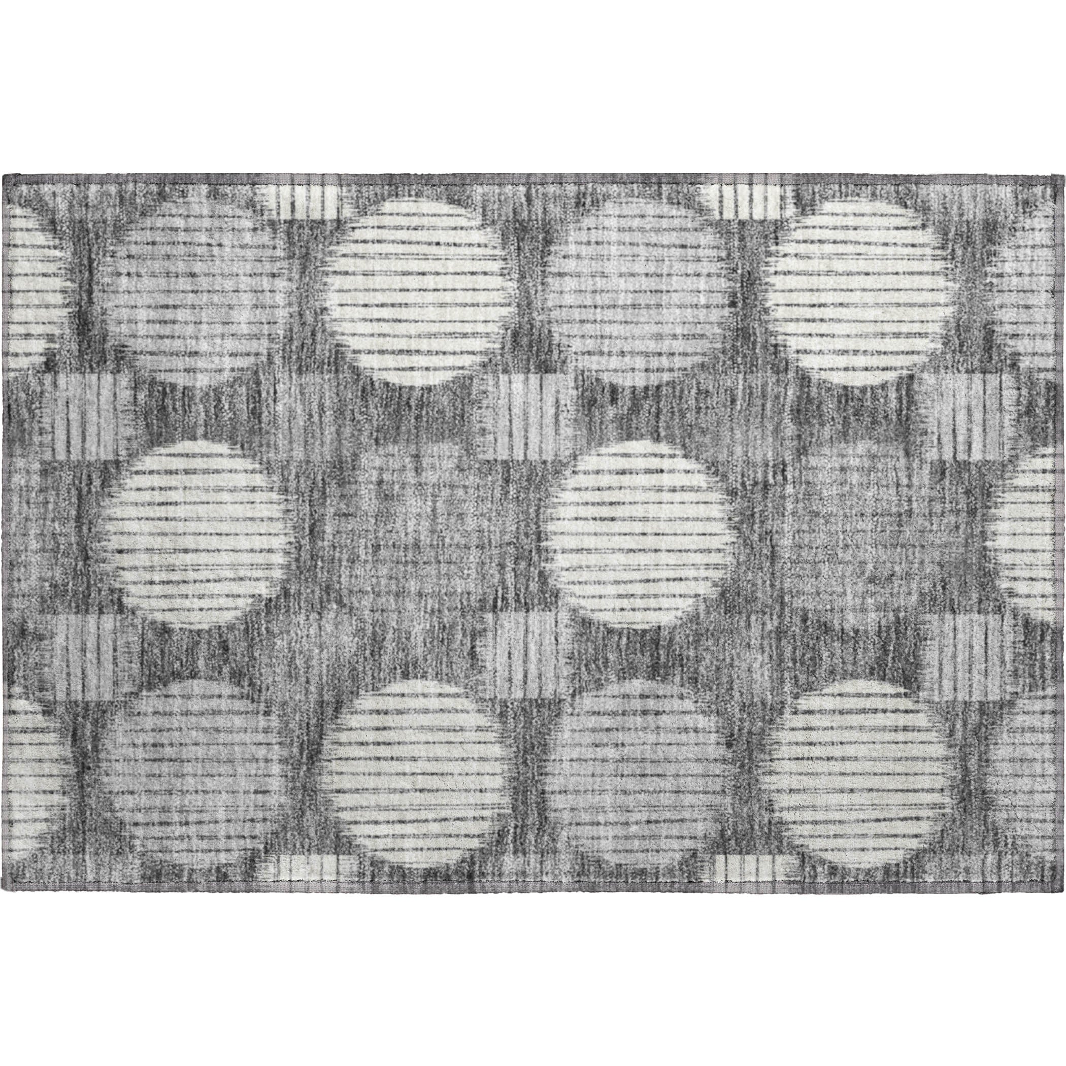 Jaipur Machine Washable Transitional Charcoal Gray Rug 1'8" x 2'6" #shape_Rectangle
