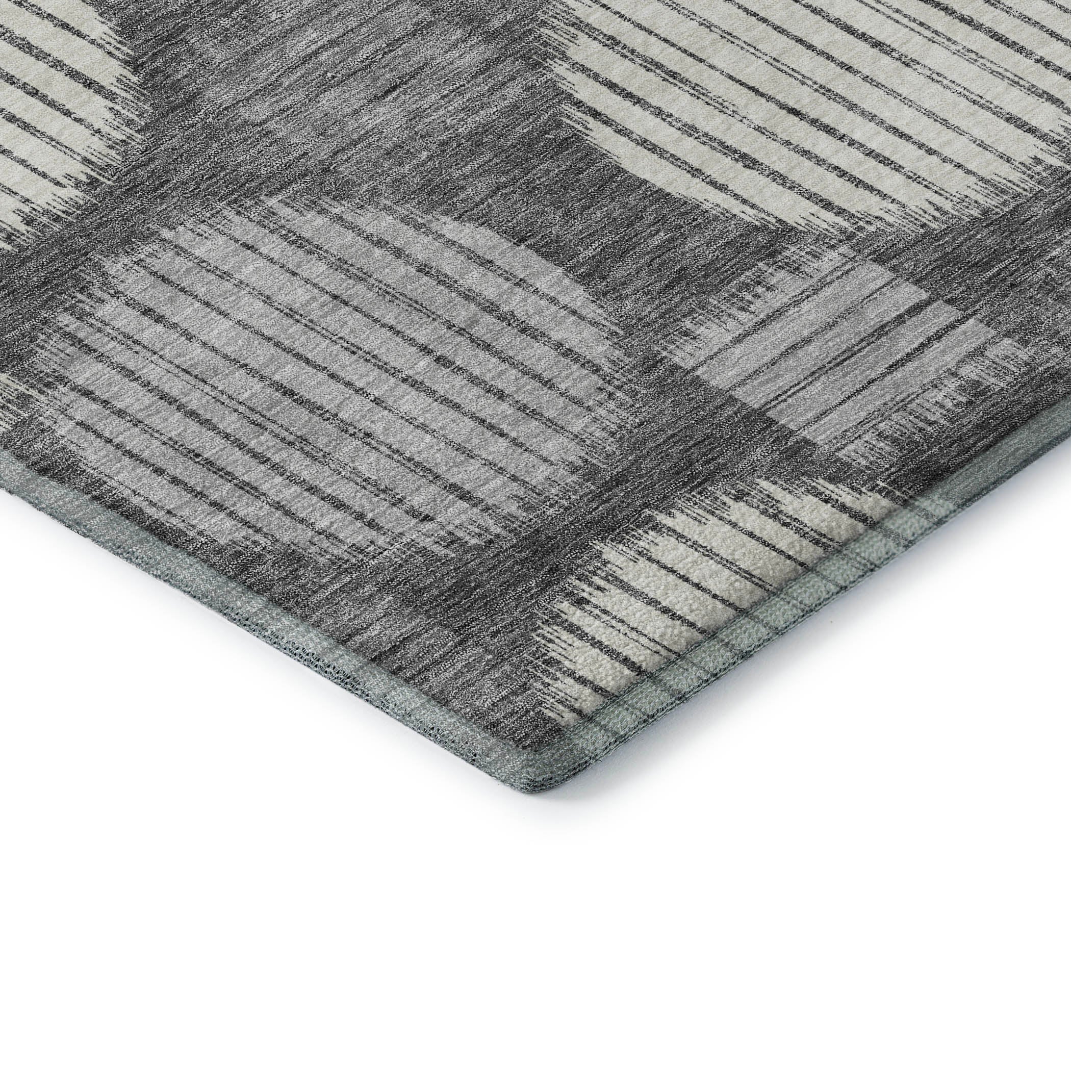 Jaipur Machine Washable Transitional Charcoal Gray Rug 1'8" x 2'6" #shape_Rectangle