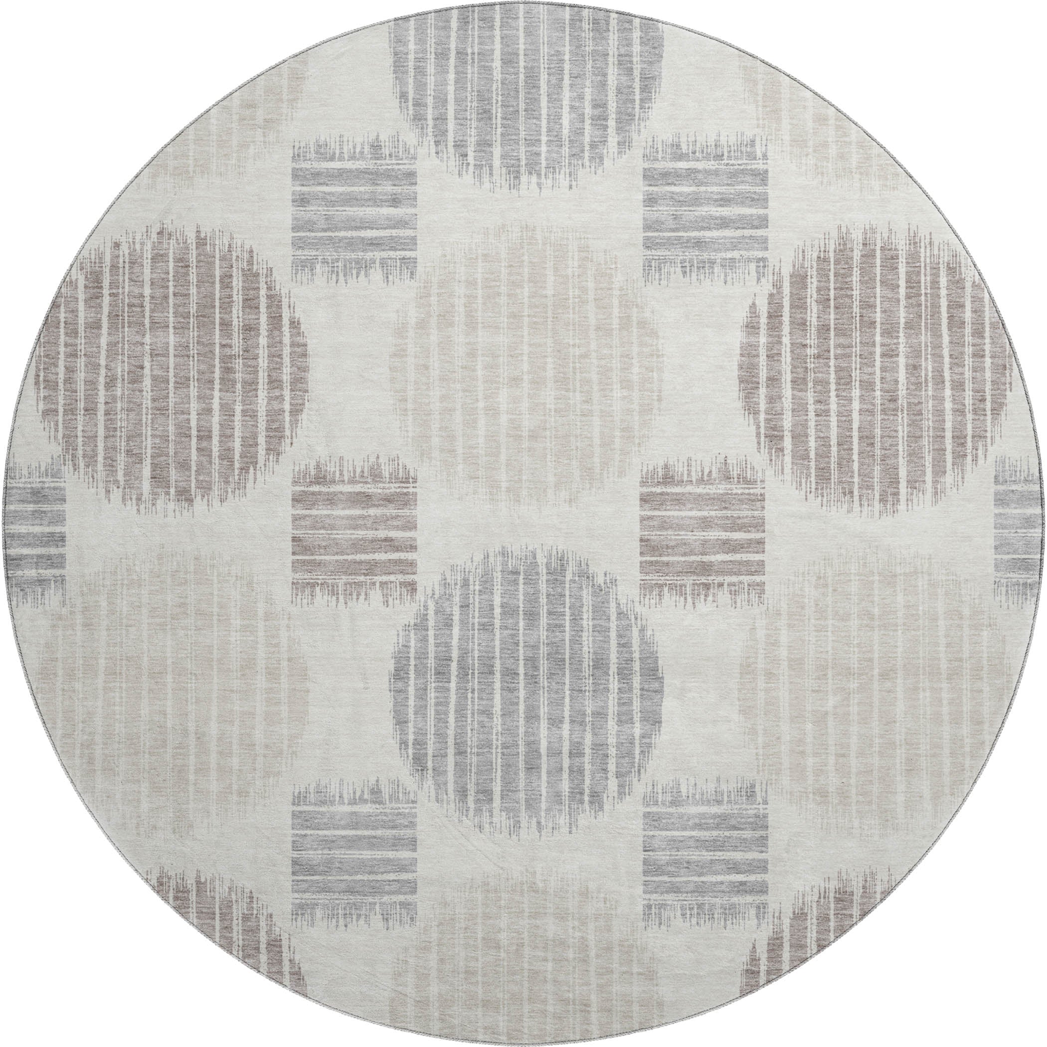 Jaipur Machine Washable Transitional Ivory Rug 8' x 8' #shape_Round