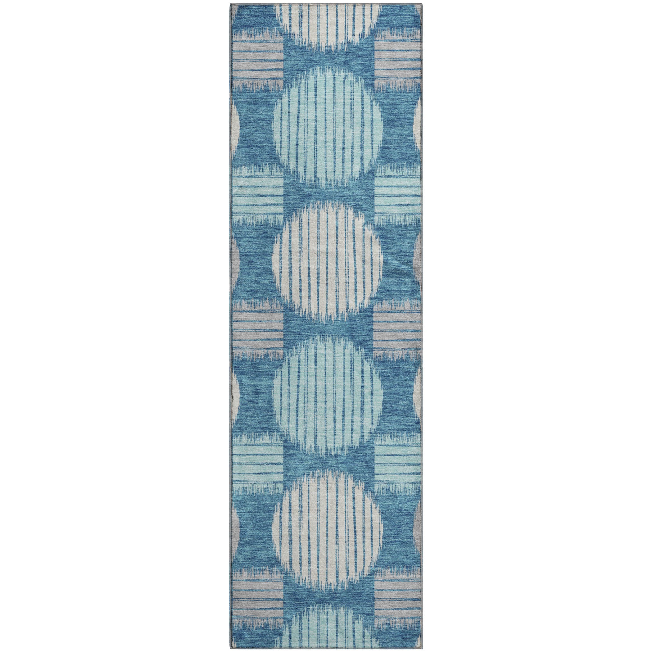 Jaipur Machine Washable Transitional Teal Rug 2'3" x 7'6" #shape_Runner