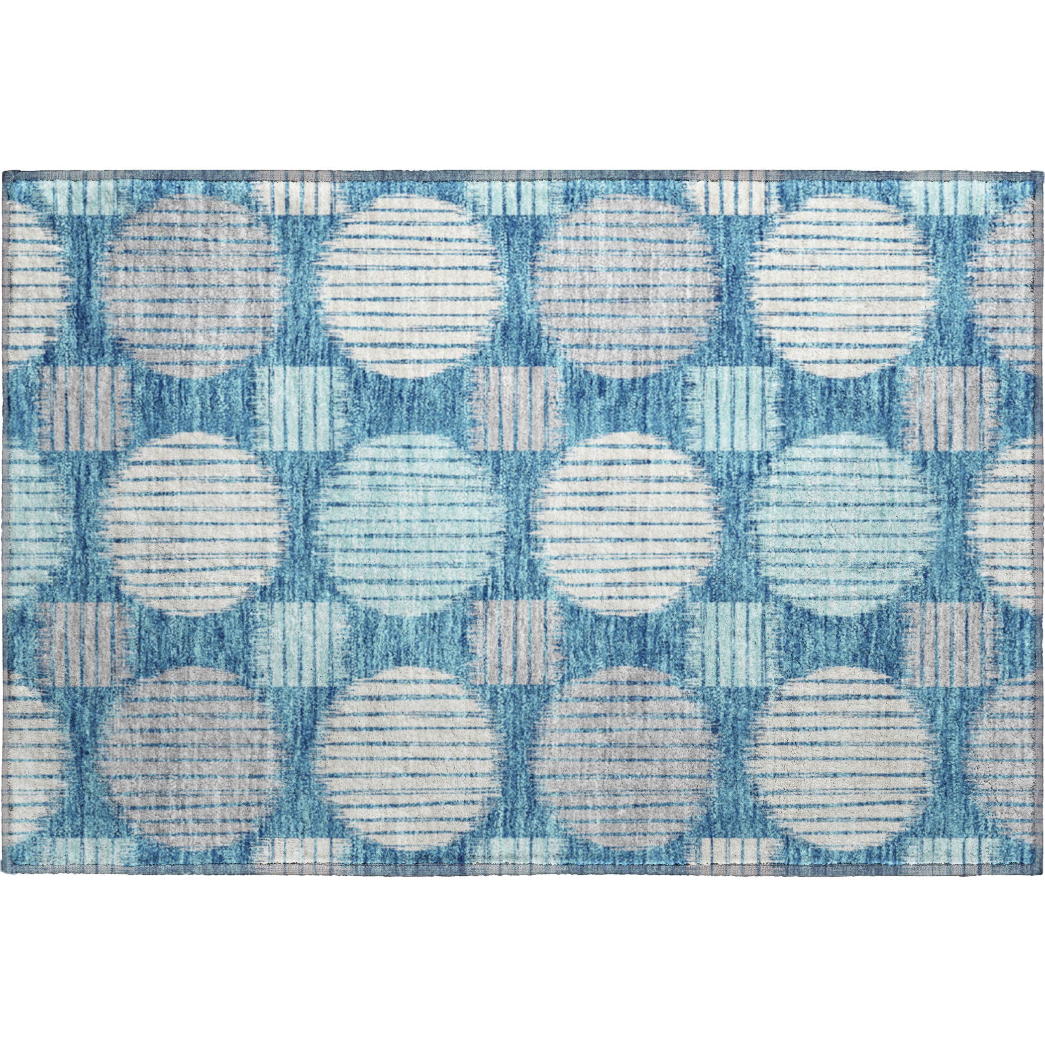 Jaipur Machine Washable Transitional Teal Rug 1'8" x 2'6" #shape_Rectangle