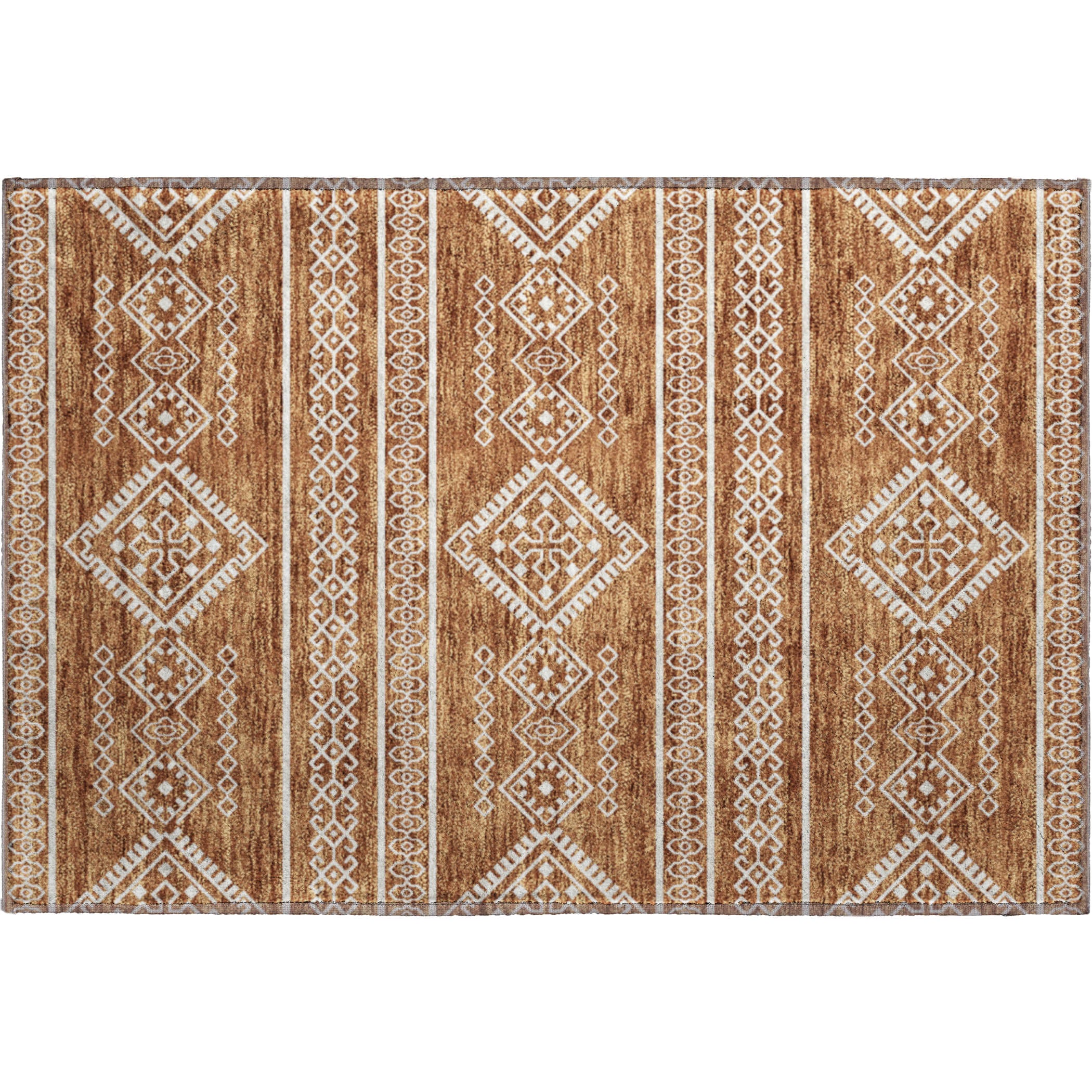 Ghent Machine Washable Transitional Paprika Orange Rug 1'8" x 2'6" #shape_Rectangle