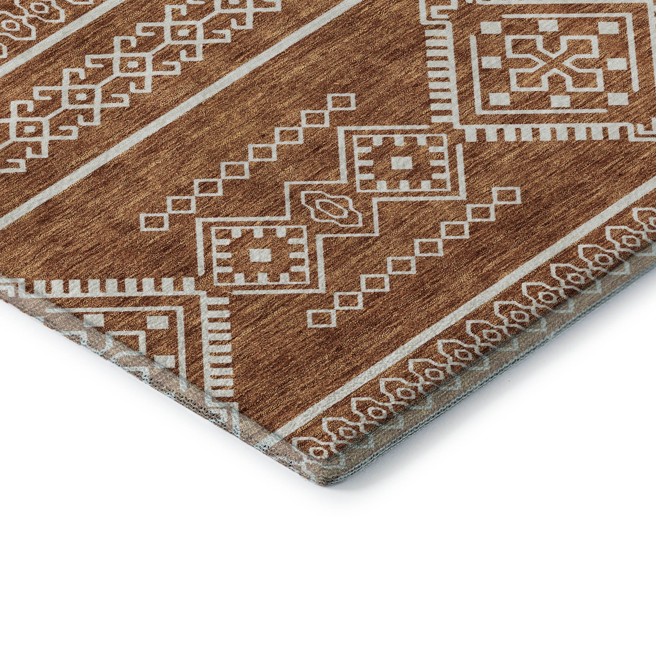 Ghent Machine Washable Transitional Paprika Orange Rug 1'8" x 2'6" #shape_Rectangle