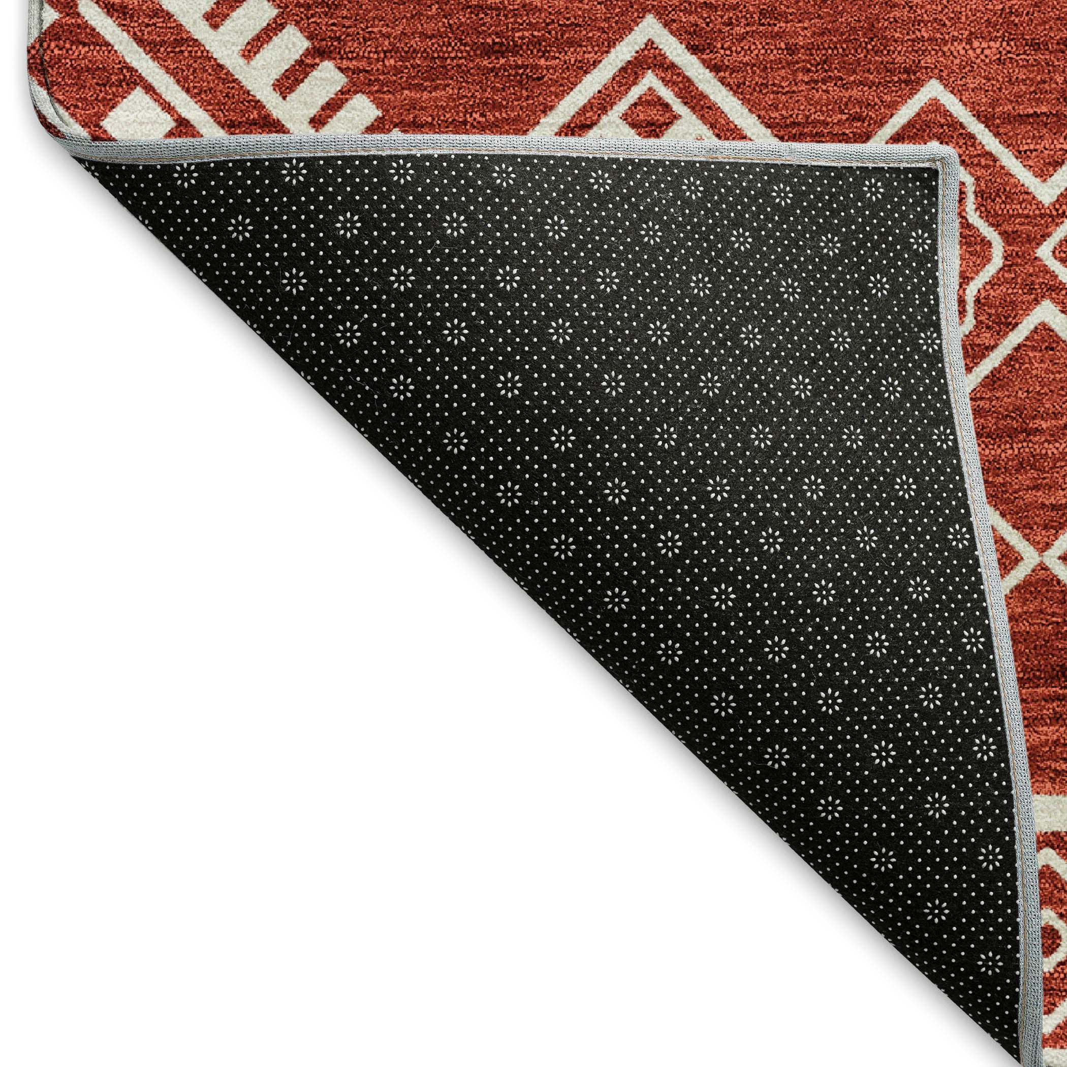 Ghent Machine Washable Transitional Red Rug 1'8" x 2'6" #shape_Rectangle