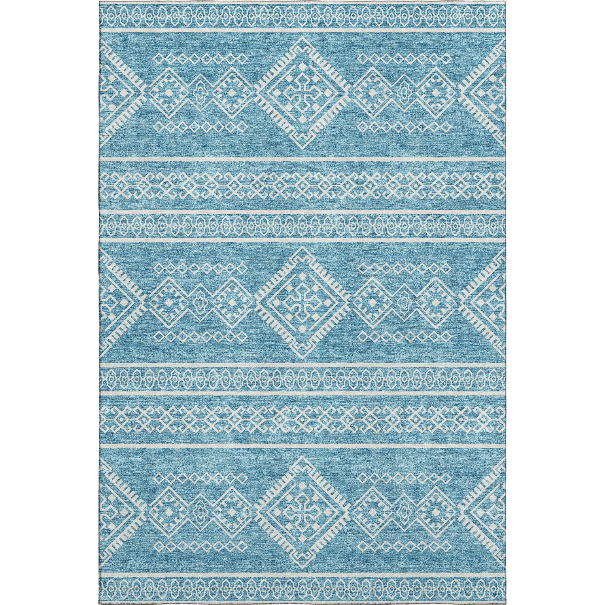 Ghent Machine Washable Transitional Teal Rug 2'6" x 3'10" #shape_Rectangle