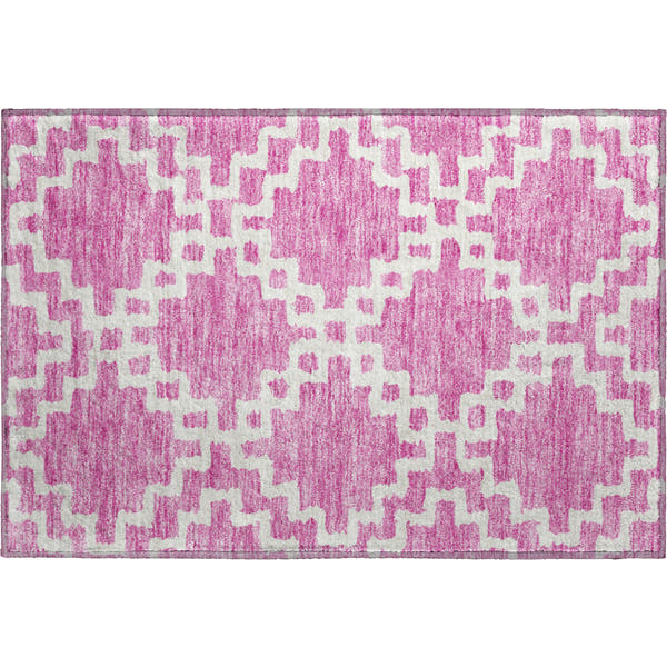 Budapest Machine Washable Transitional Blush Pink Rug 1'8" x 2'6"