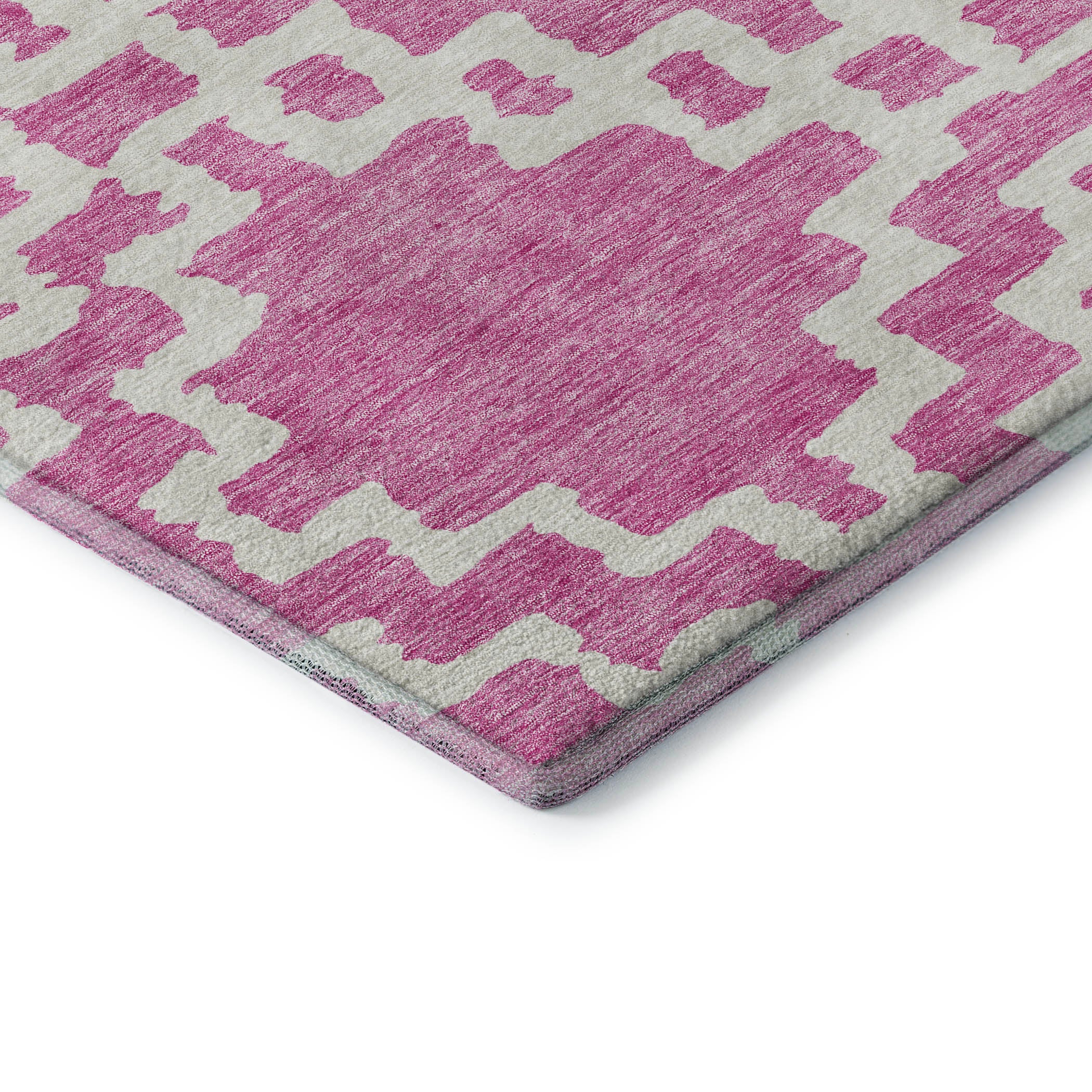 Budapest Machine Washable Transitional Blush Pink Rug 1'8" x 2'6" #shape_Rectangle