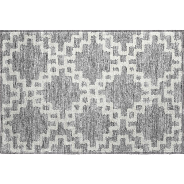 Budapest Machine Washable Transitional Gray Rug 1'8" x 2'6"