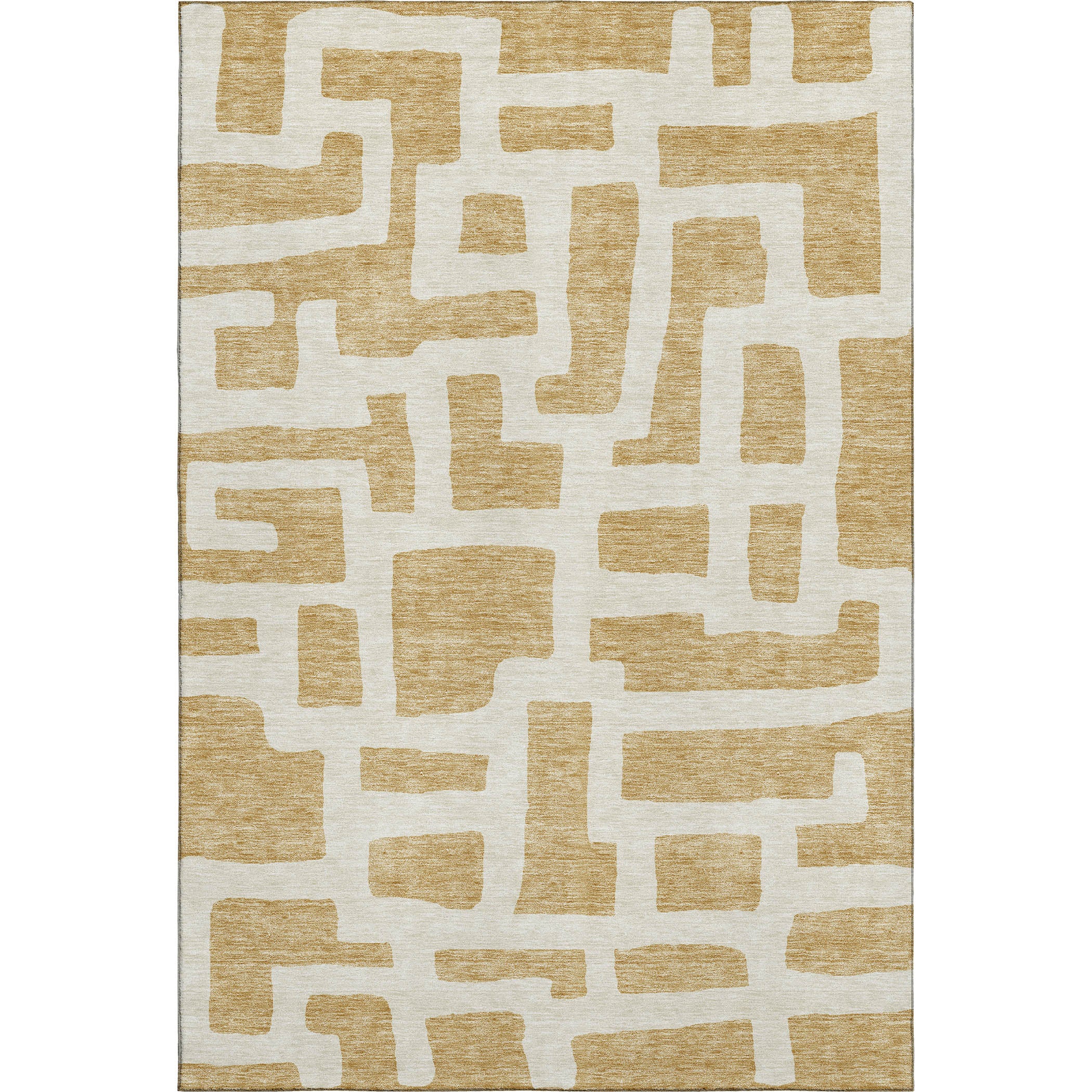 Bern Machine Washable Transitional Gold Rug 2'6" x 3'10" #shape_Rectangle