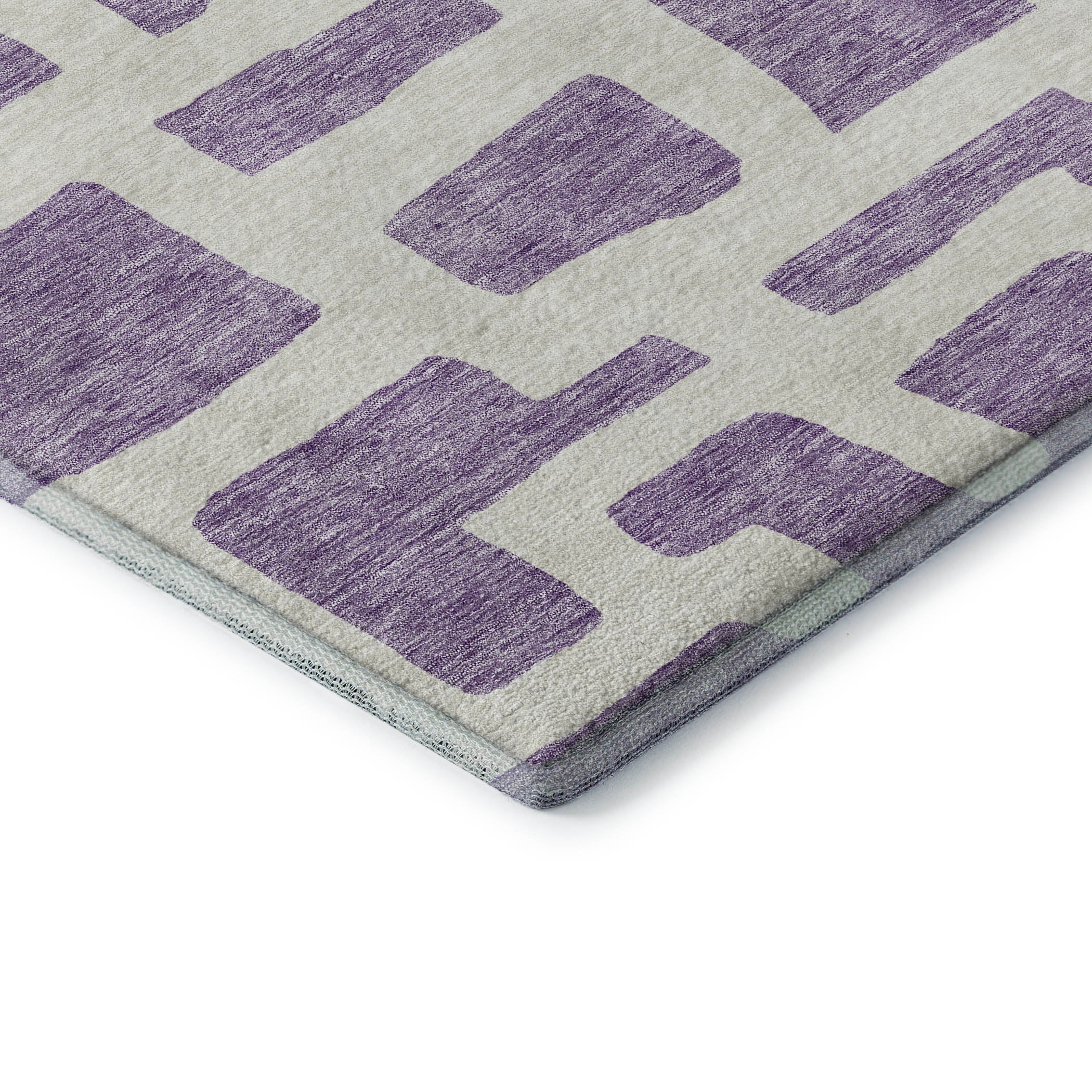 Bern Machine Washable Transitional Purple Rug 1'8" x 2'6" #shape_Rectangle