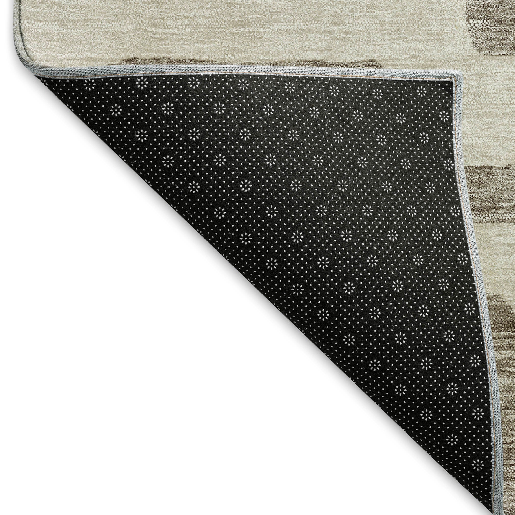 Bern Machine Washable Transitional Taupe Brown Rug 1'8" x 2'6" #shape_Rectangle
