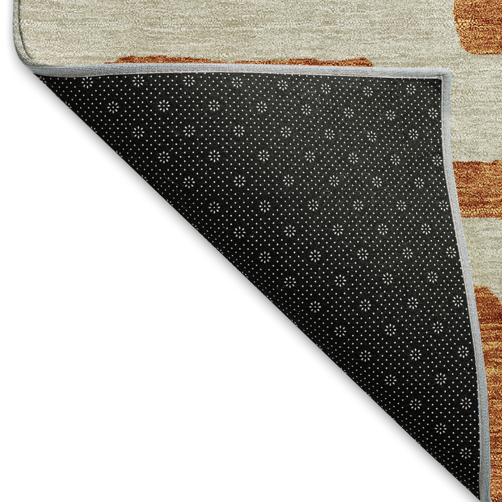 Bern Machine Washable Transitional Terracotta Orange Rug 1'8" x 2'6" #shape_Rectangle