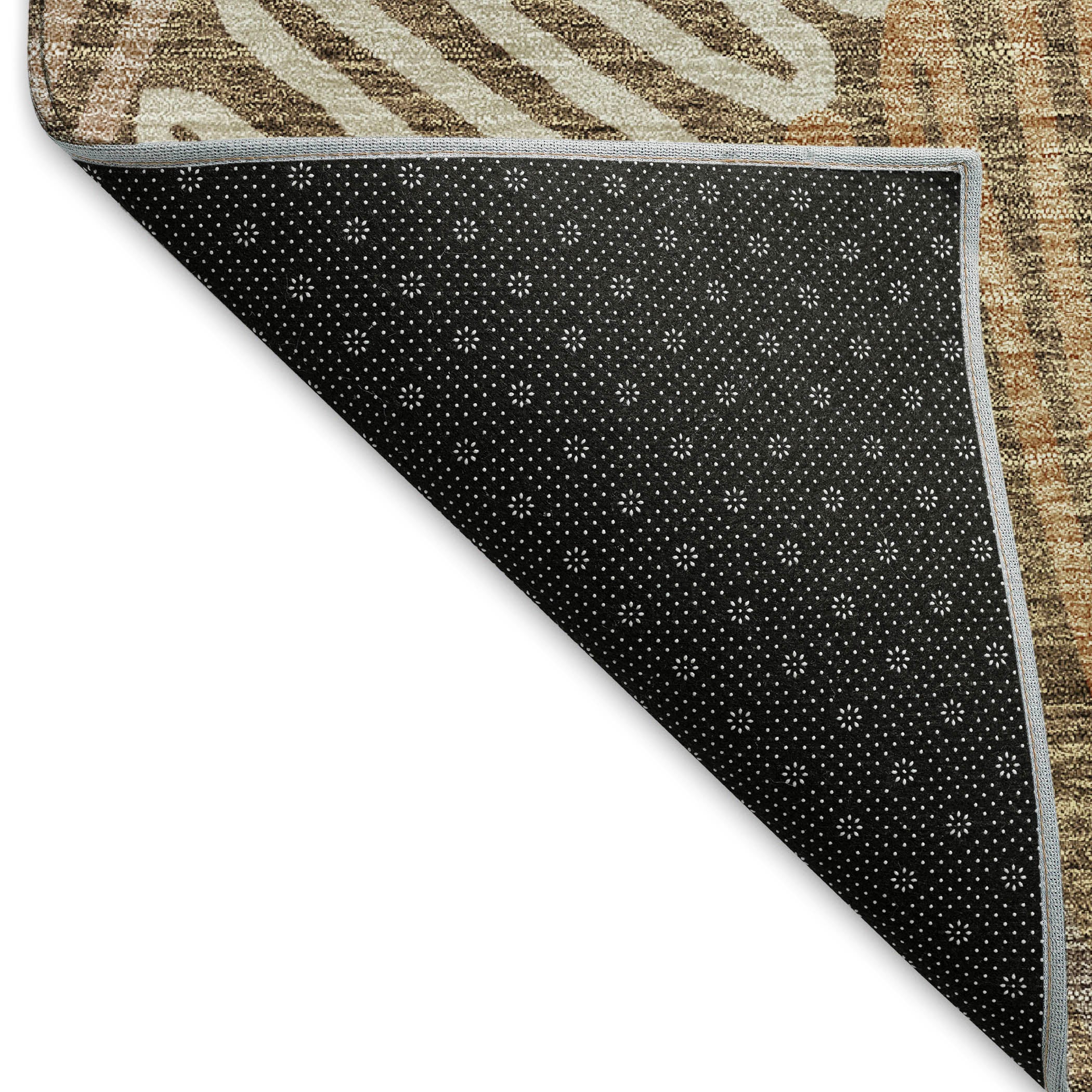 Istanbul Machine Washable Transitional Brown Rug 1'8" x 2'6" #shape_Rectangle