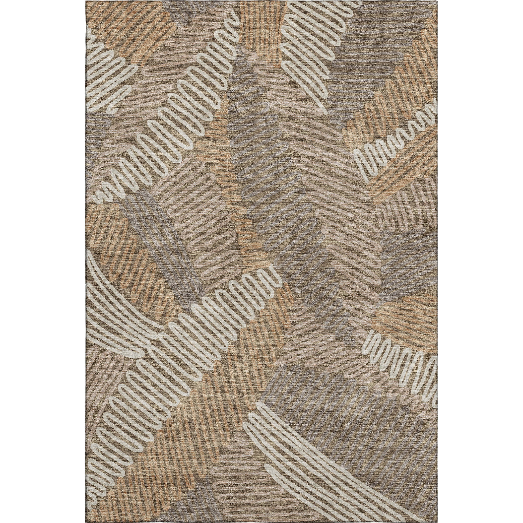 Istanbul Machine Washable Transitional Brown Rug 2'6" x 3'10" #shape_Rectangle